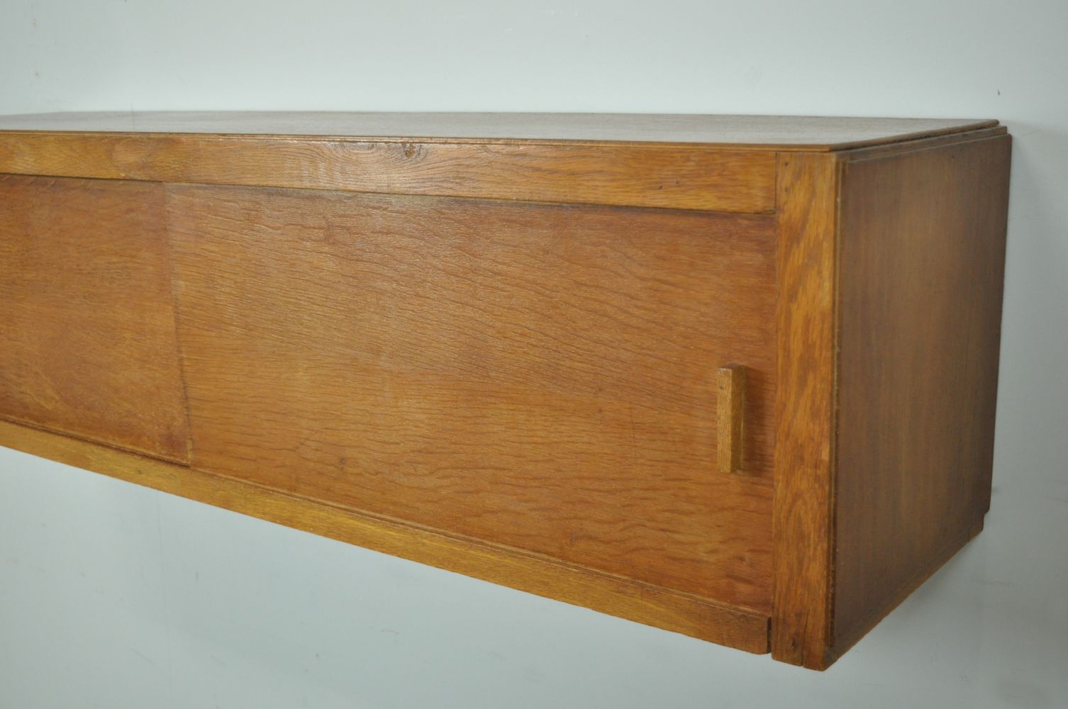 Vintage Mid Century Hanging Cabinet With Sliding Doors, 1960s photo vintage