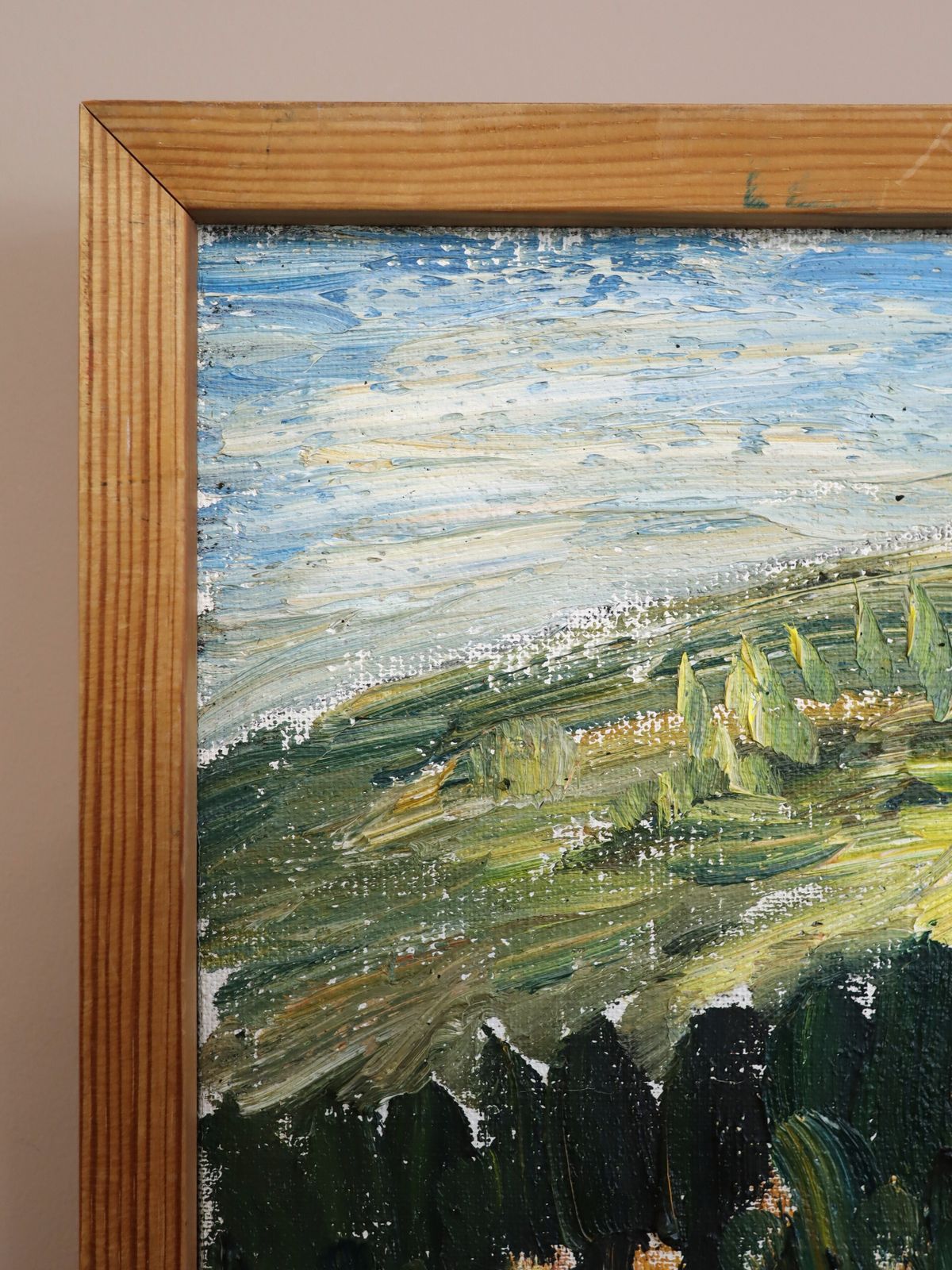 photo for sale The Hills Beyond, olieverfschilderij, jaren 1970