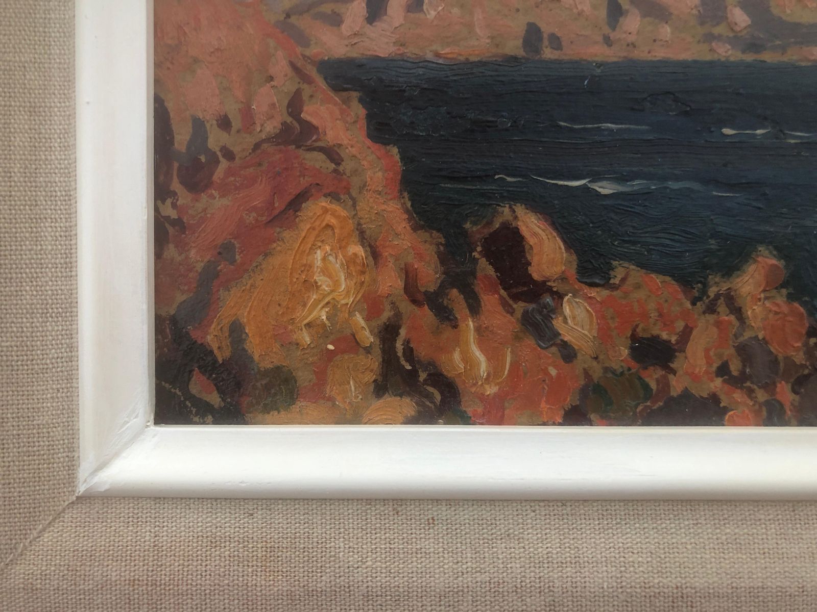 Joaquin Terruella Matilla Catalaans impressionistisch kustlandschap Mallorca, olieverfschilderij, Middellandse Zee, ca. 1920 photo vinterior