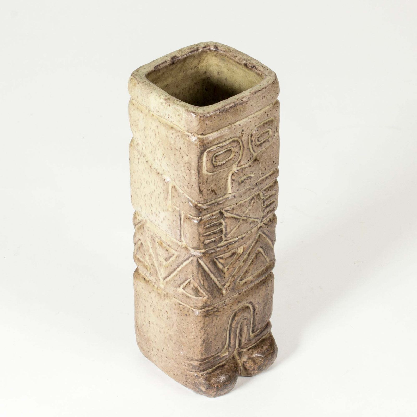 Vase de sol en faïence par Vicke Lindstrand, Upsala Ekeby, Suède, années 1940 photo Décoration