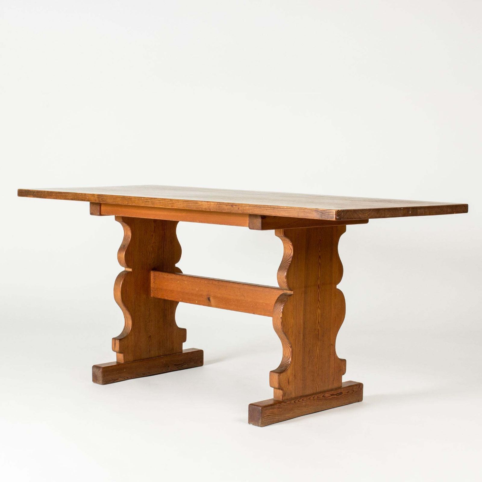 Table à manger ou bureau en pin par Carl Malmsten, Suède, années 1930 photo furniture