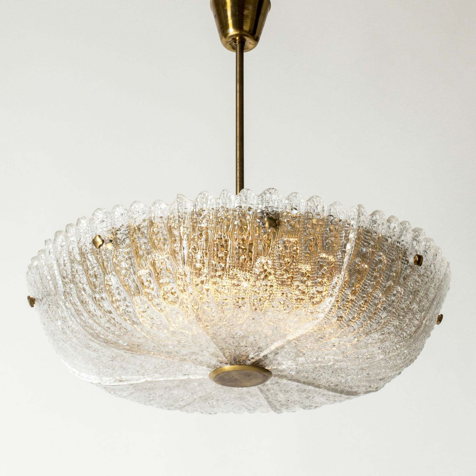Lustre mid-century modern par Carl Fagerlund, Orrefors, Suède, années 1950 photo 5891.0