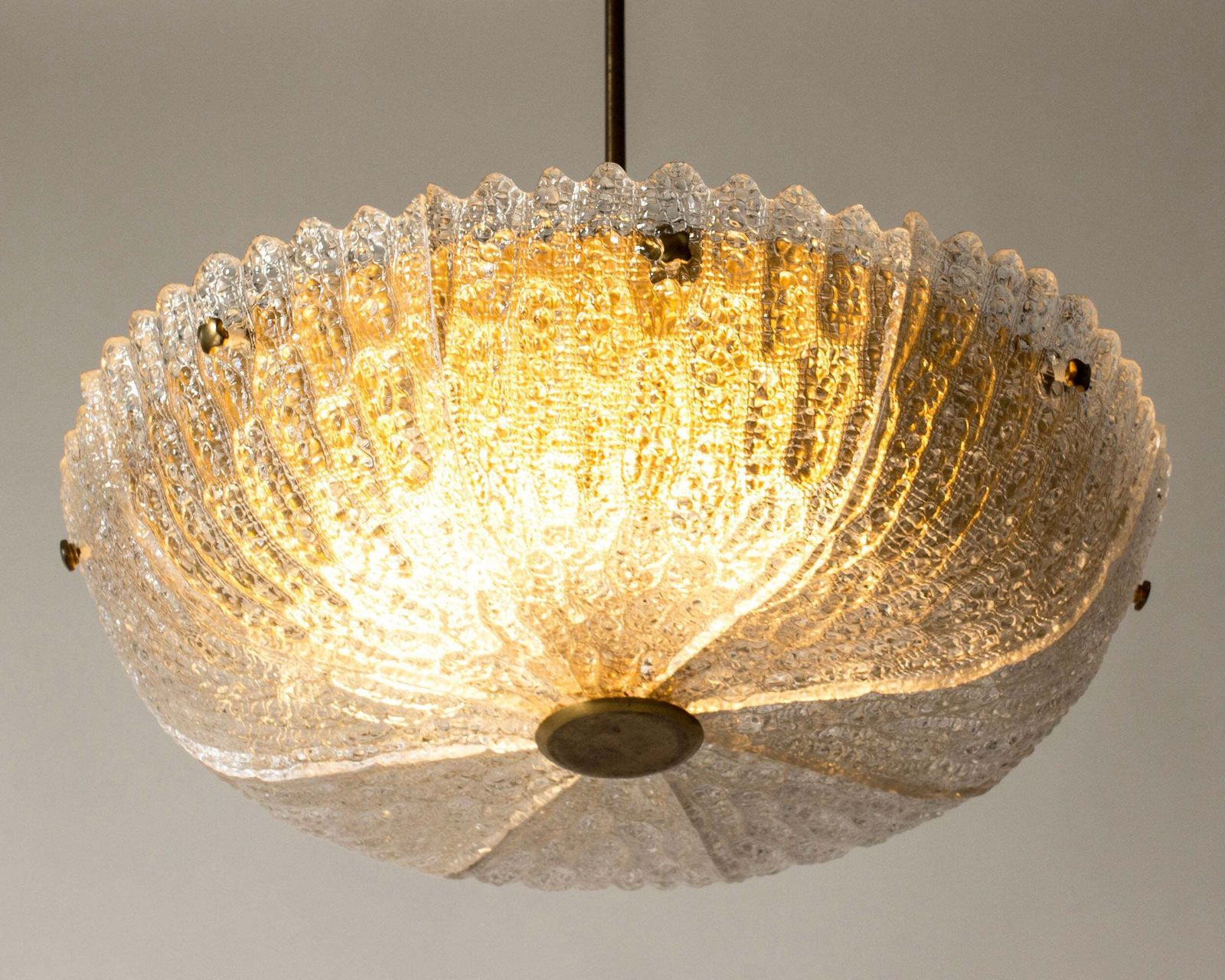 photo furniture Mid-Century Modern Hanglamp van Carl Fagerlund, Orrefors, Zweden, ca. jaren 1950