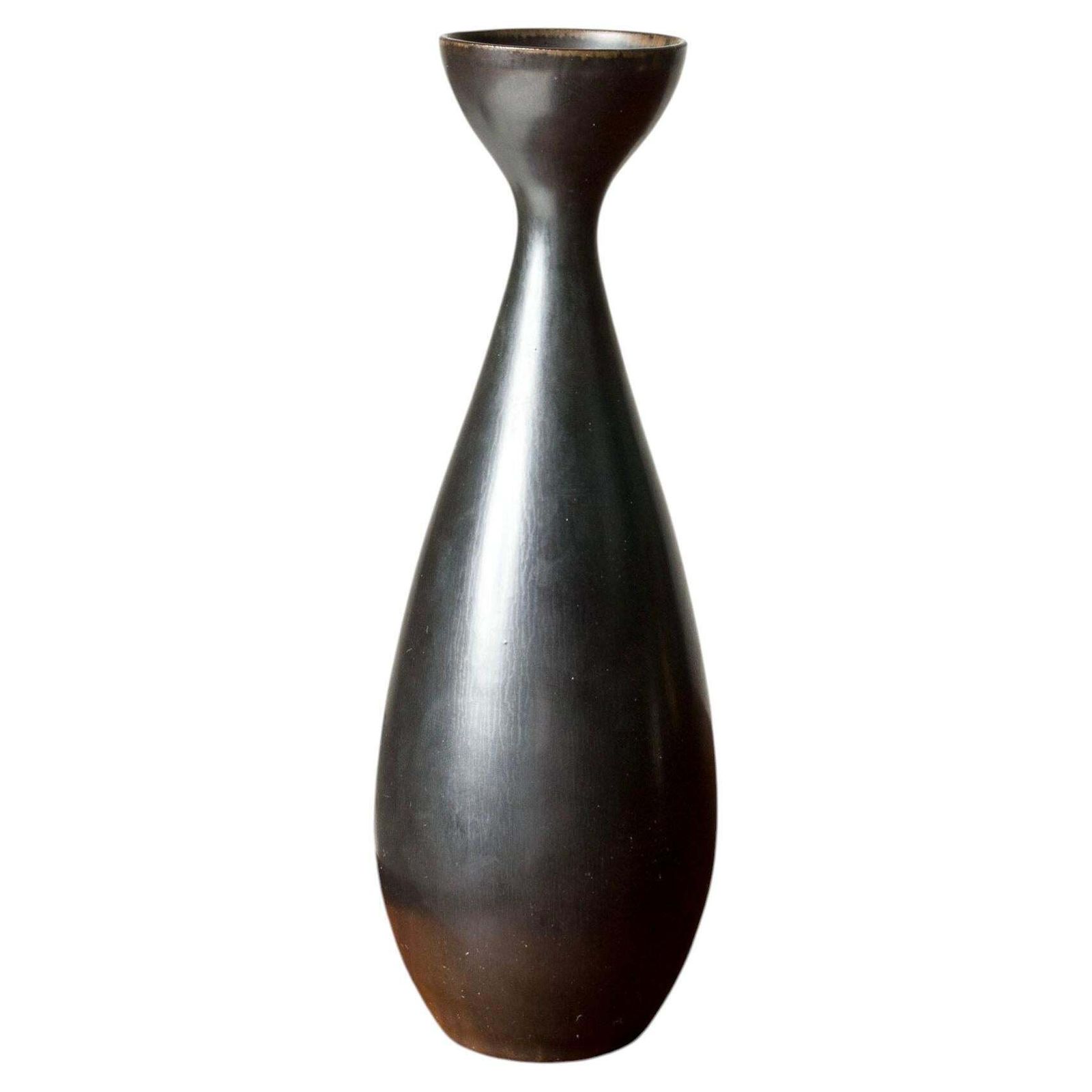 Vase en grès mid-century par Carl-Harry Stålhane, Rörstrand, Suède, années 1950