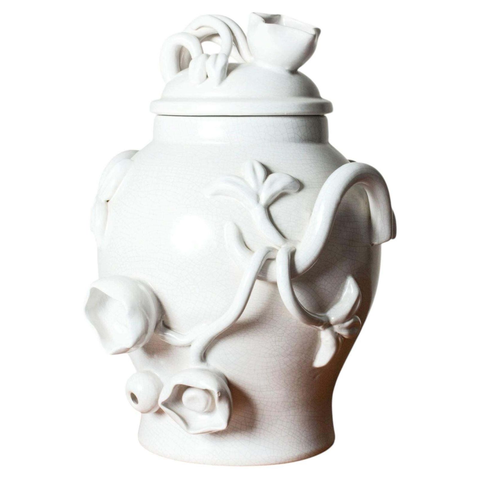 Lidded Earthenware Urn By Eva Jancke Björk, Bo Fajans, Sweden, 1930/40s