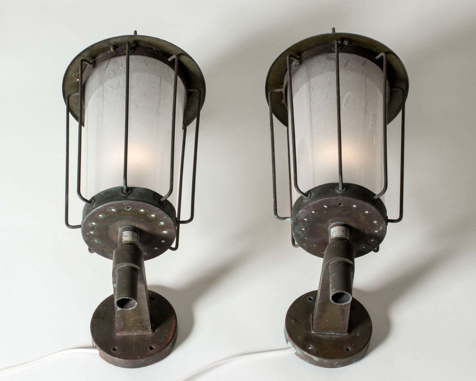 Scandinavian Copper Wall Lamps By Hans Bergström, Ateljé Lyktan, Sweden, 1940s photo 11128.0