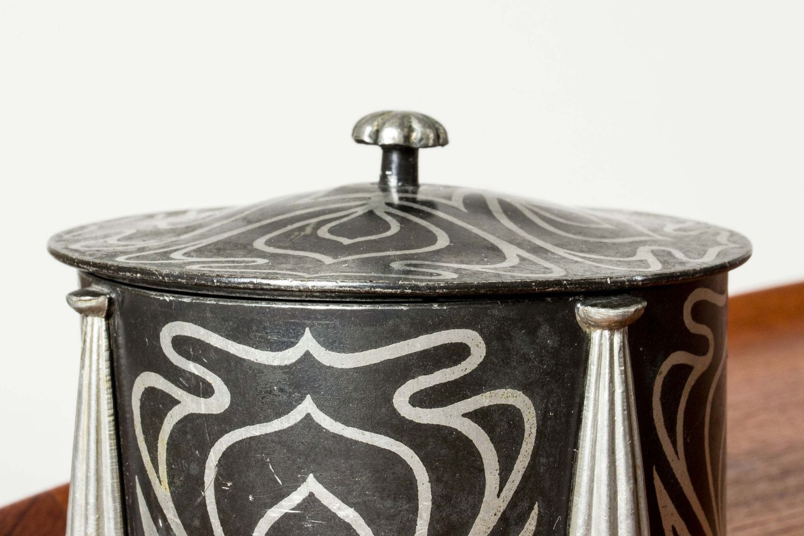 photo for sale Swedish Art Nouveau Lidded Pewter Box, Stockholm, 1904