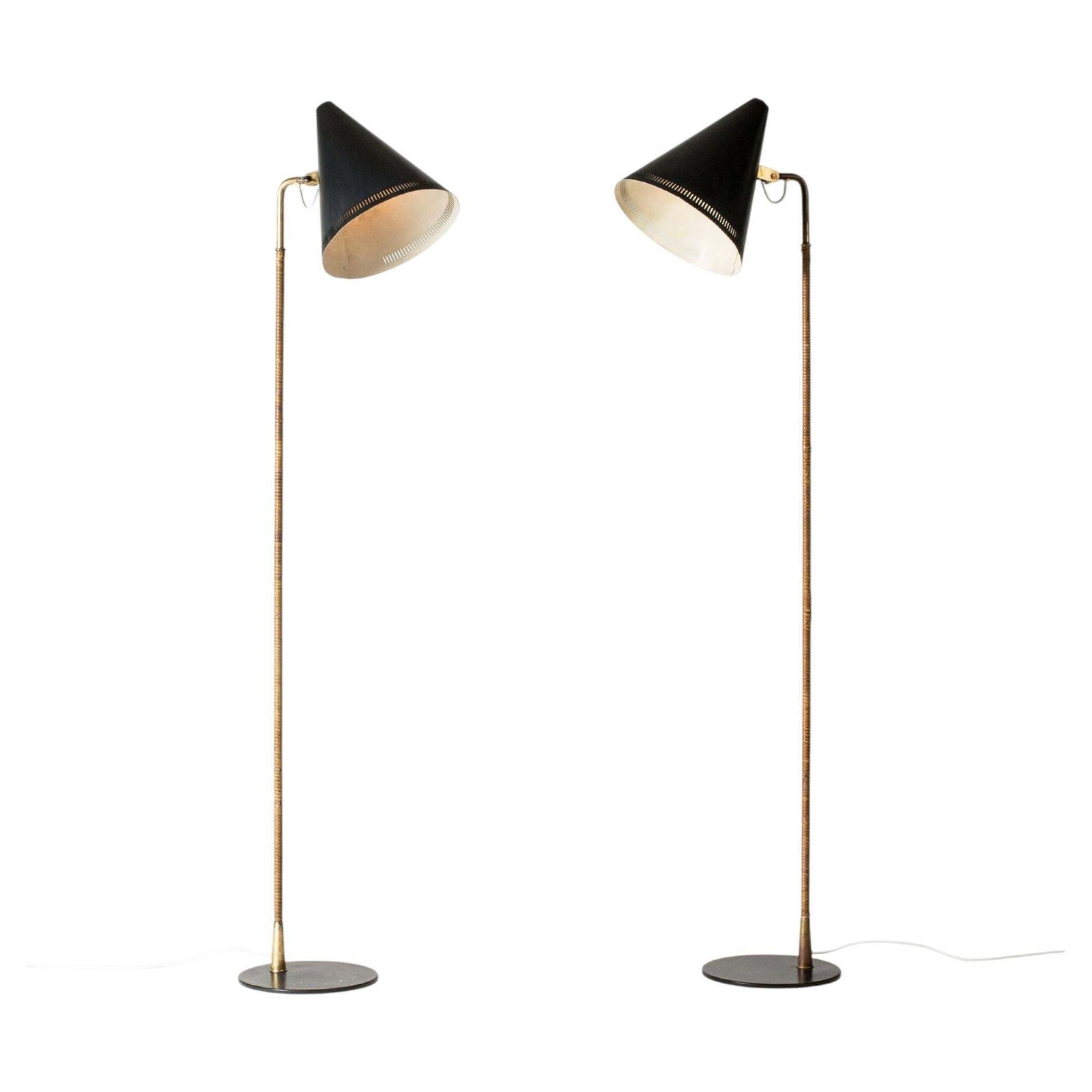 Lampadaires mid-century modern finlandais par Paavo Tynell pour Idman, années 1950