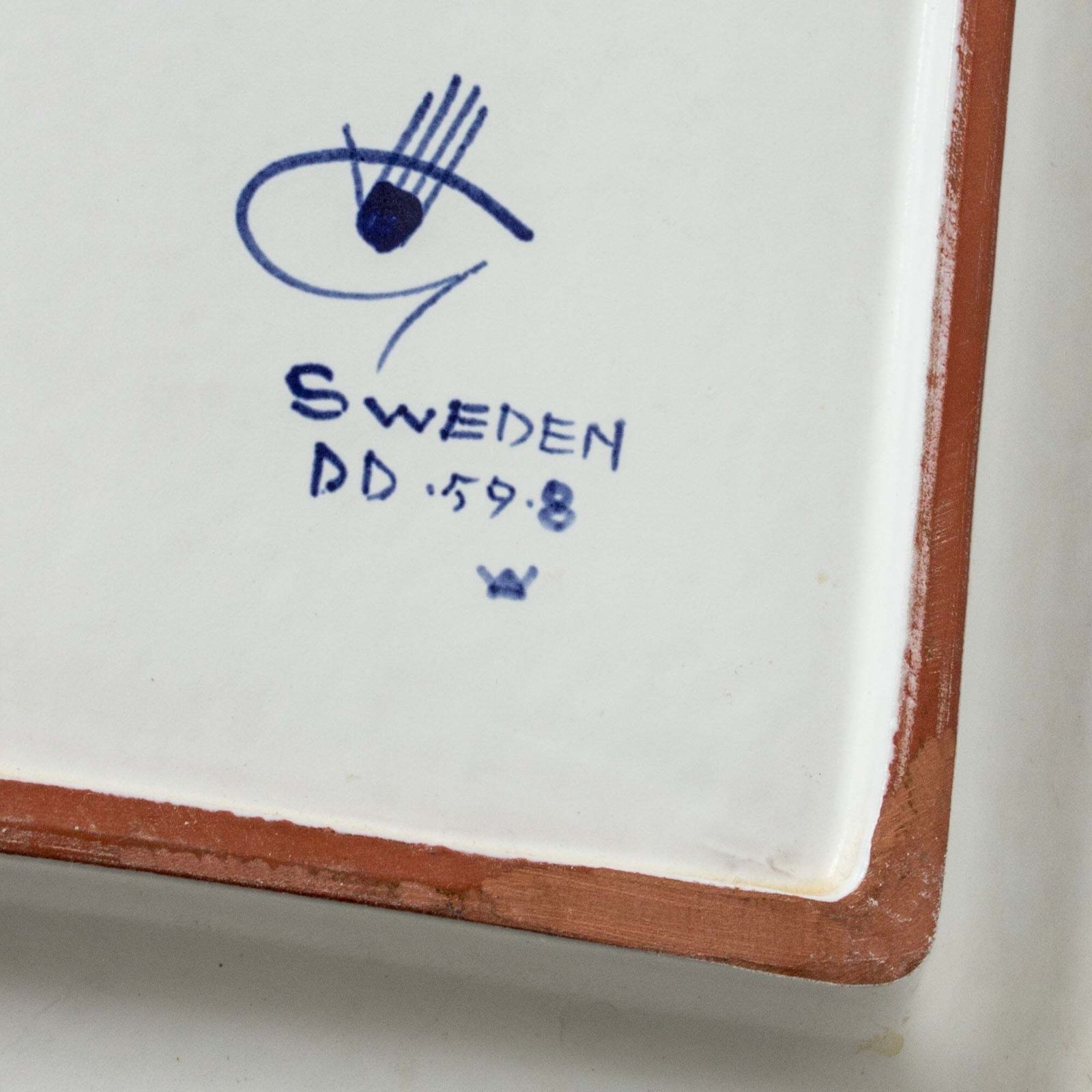 photo for sale Swedish Midcentury Faience Wall Mirror By Stig Lindberg For Gustavsberg, 1940s