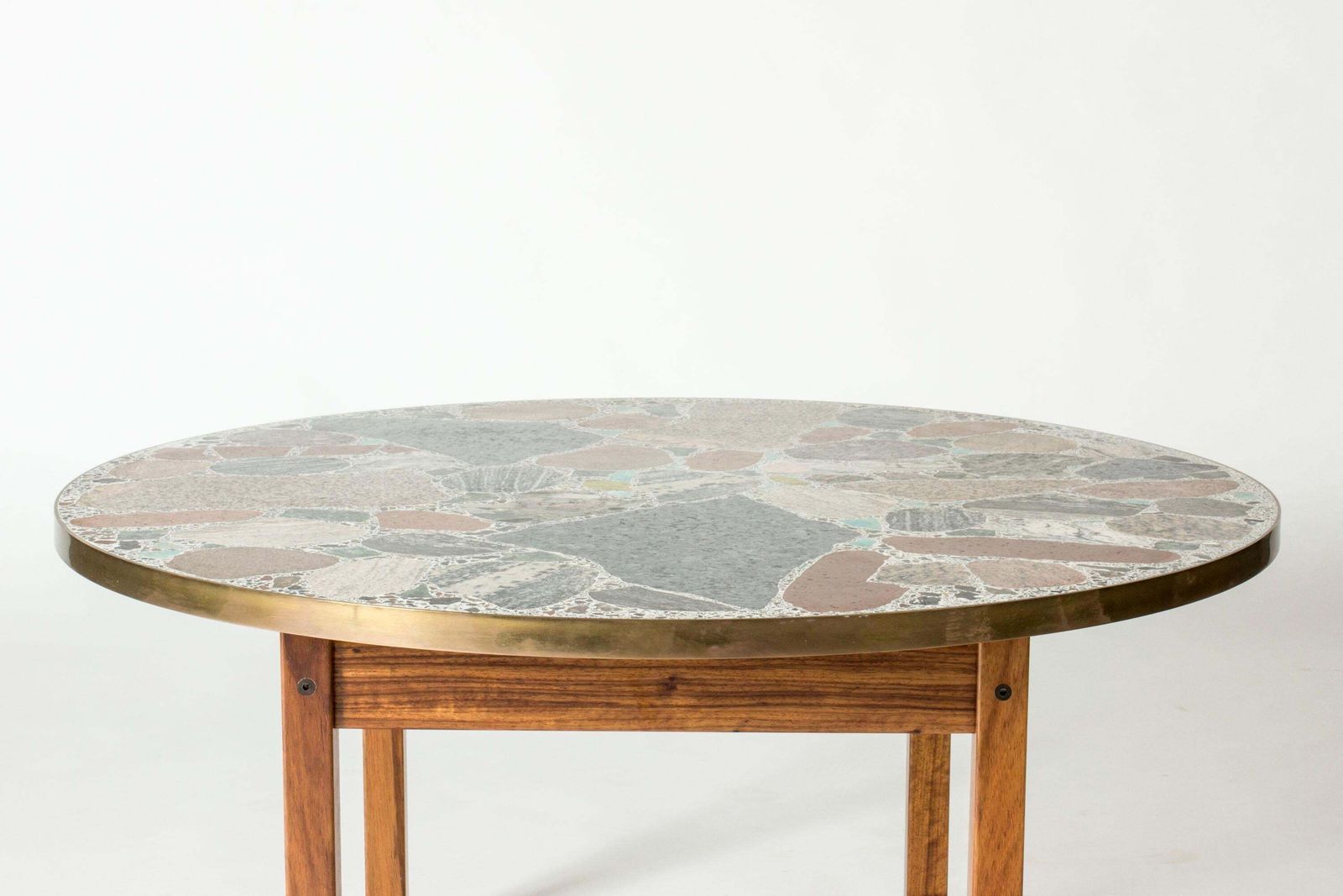 Modernist Rosewood Coffee Table With Stone Top By Erling Viksjø, Norway, 1960s photo vinterior