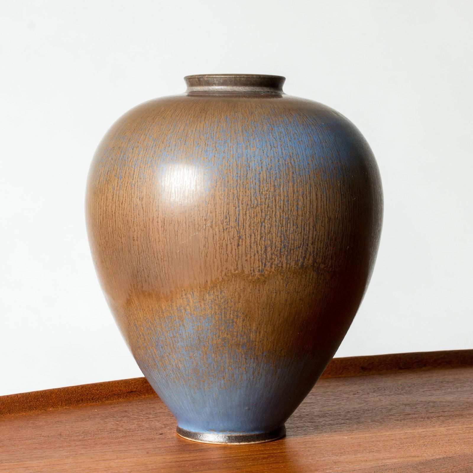 Midcentury Stoneware Vase By Berndt Friberg, Gustavsbergs Studio, Sweden, 1950 photo for sale