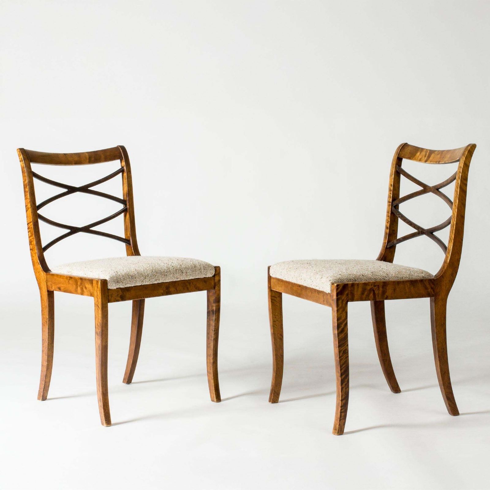 Chaises Swedish Grace par Carl Malmsten, Smf Bodafors, années 1920 photo for sale