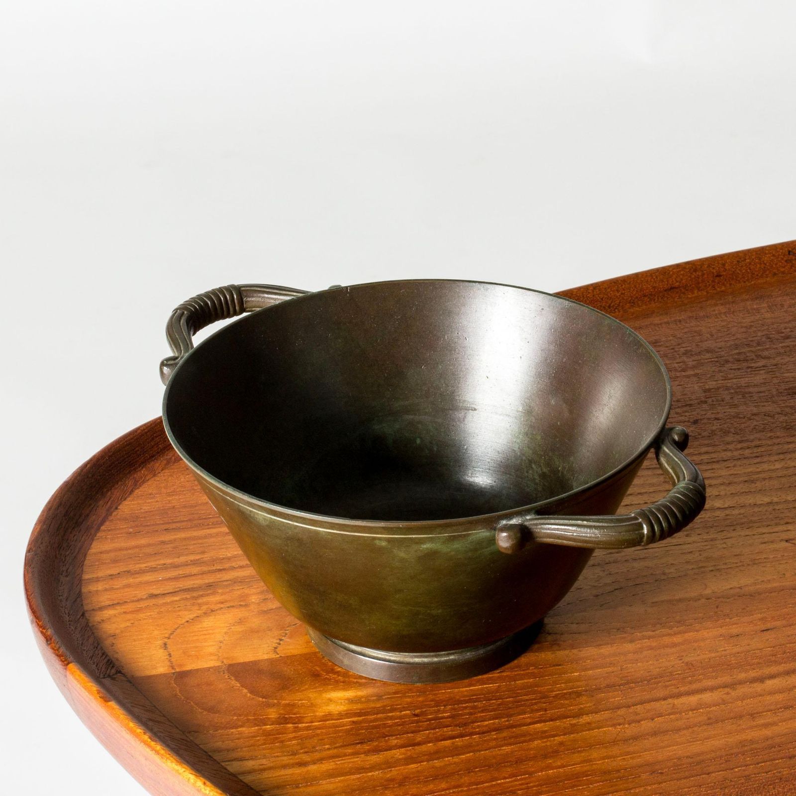 Swedish Modernist Patinated Bronze Bowl From Gab, 1930s photo 1244.0