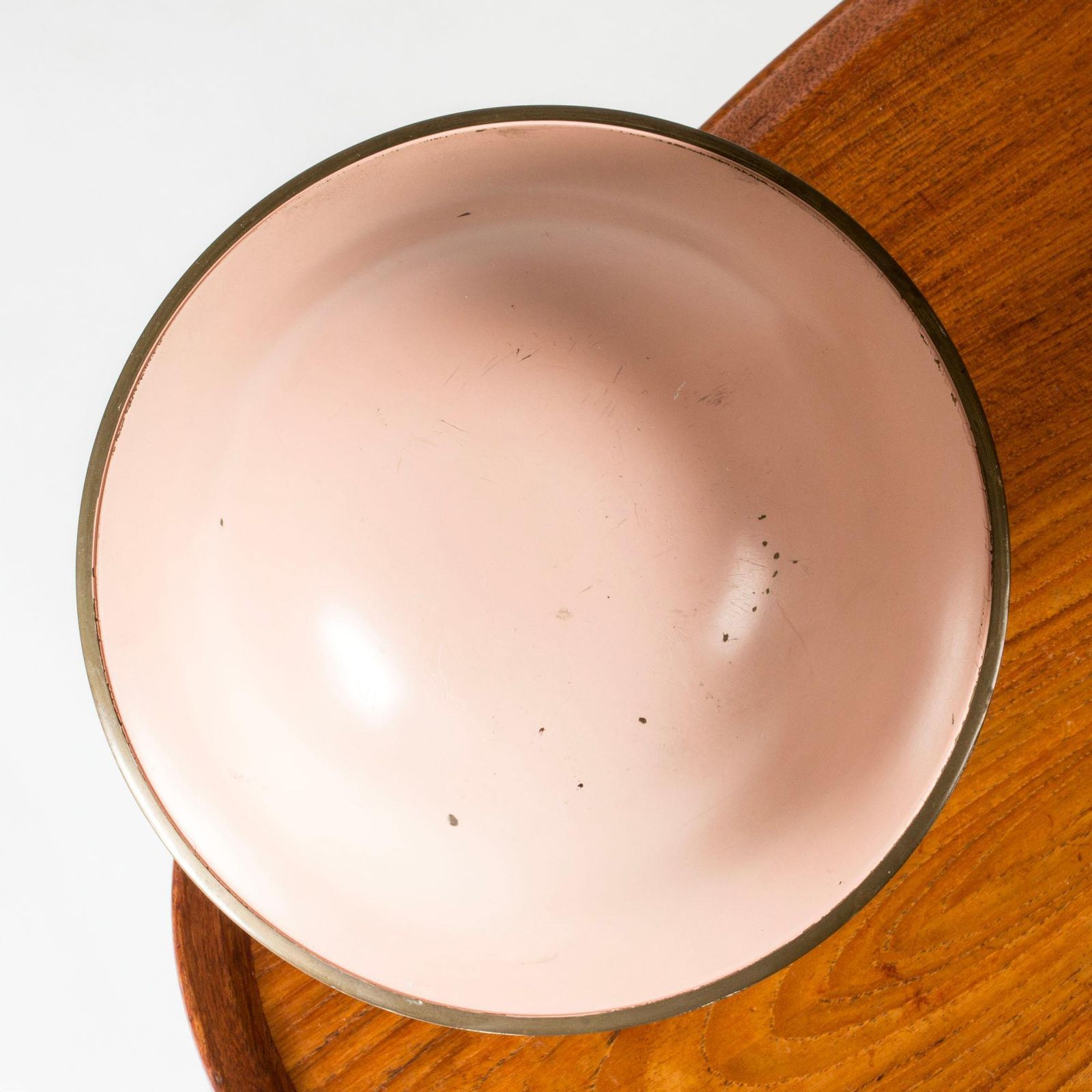 Scandinavian Modern Table Lamp By Boréns, Brass & Pink Lacquer, 1930s photo buy
