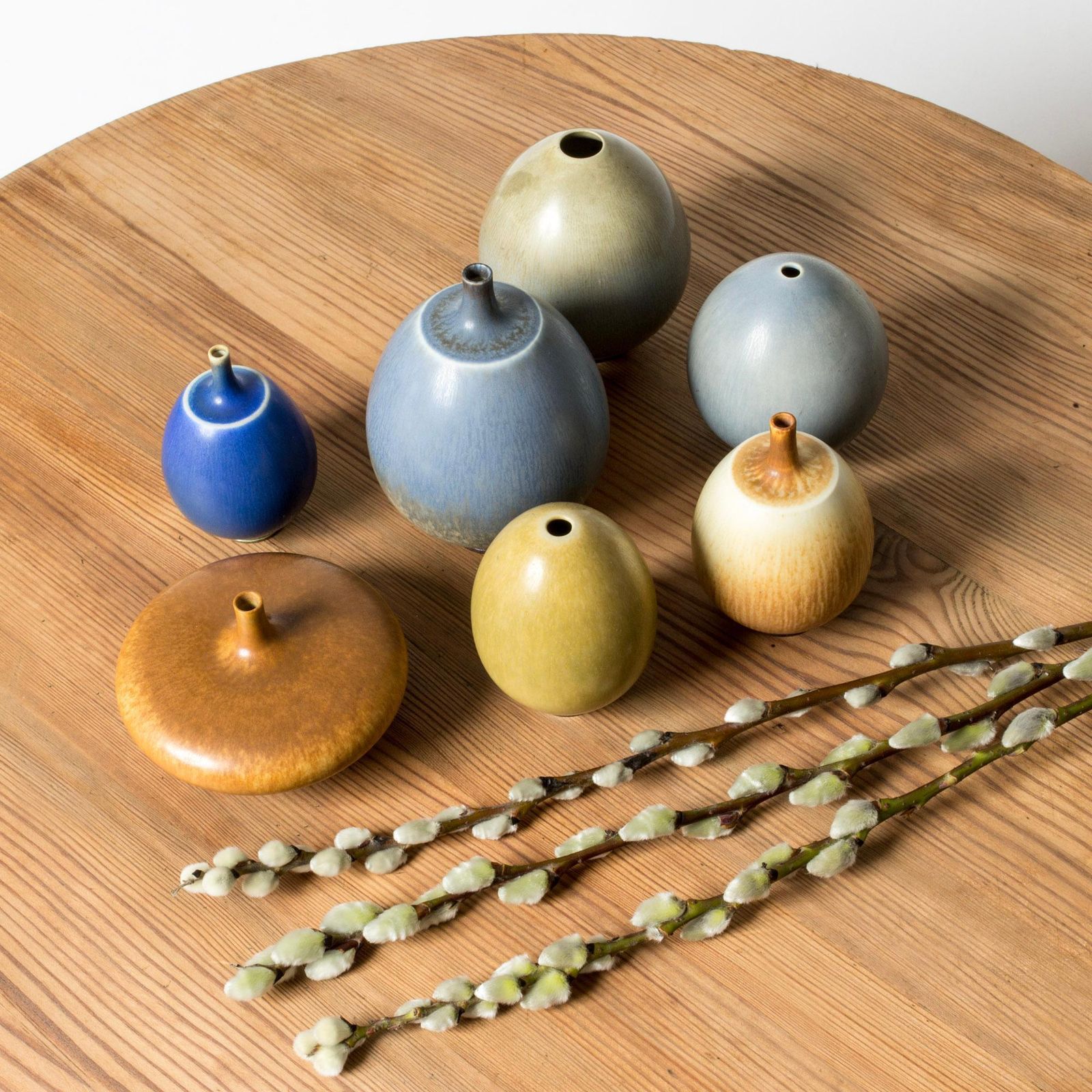 photo furniture Vase en grès mid-century par Berndt Friberg, Gustavsberg, Suède, 1977