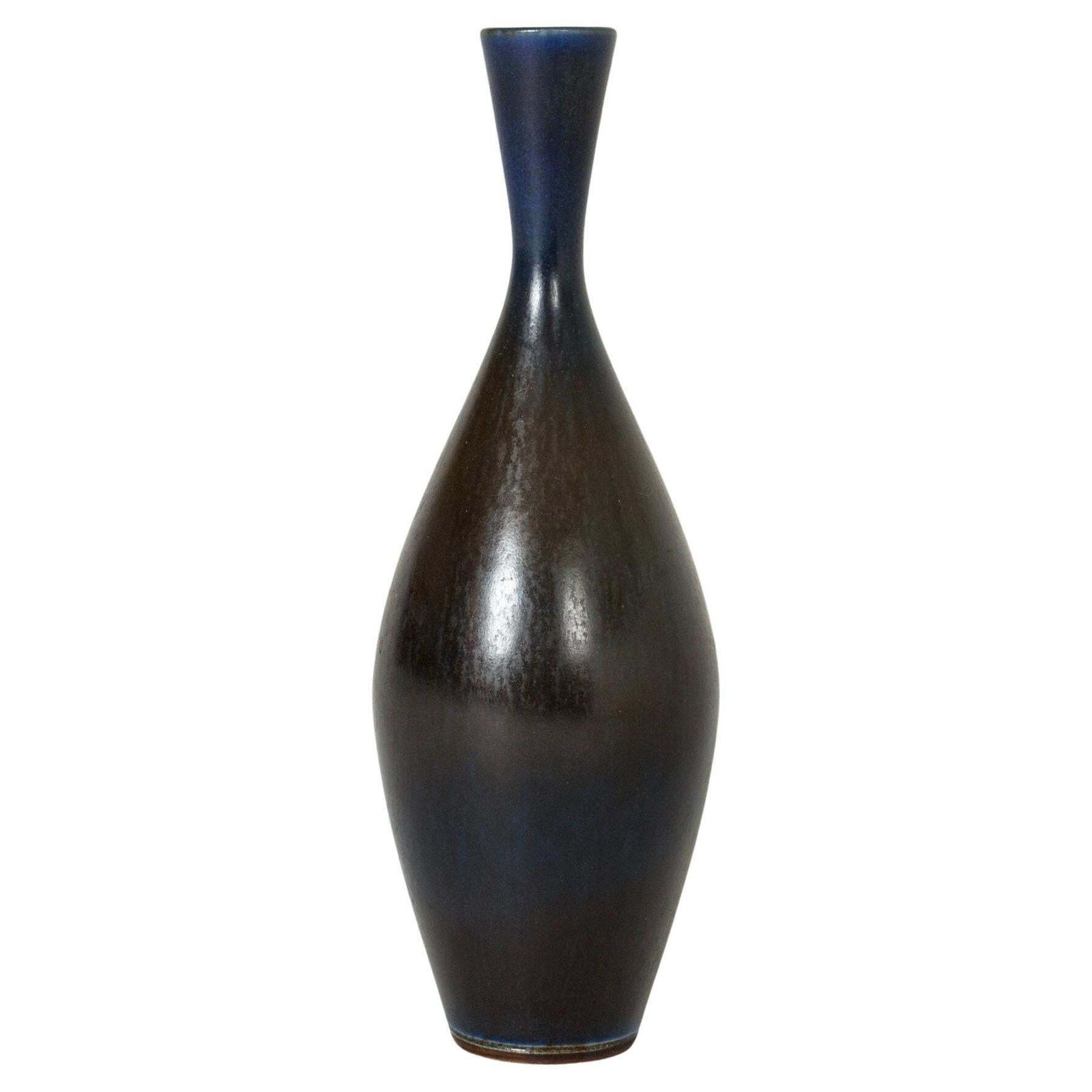 Midcentury Stoneware Vase By Berndt Friberg, Gustavsberg, Sweden, 1965