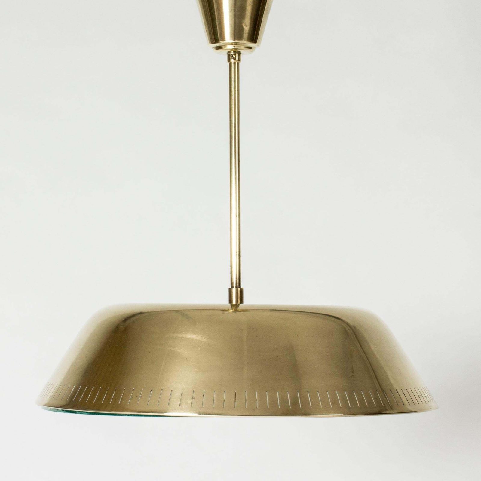 1940s Swedish Modern Brass Ceiling Light By Harald Notini photo buy