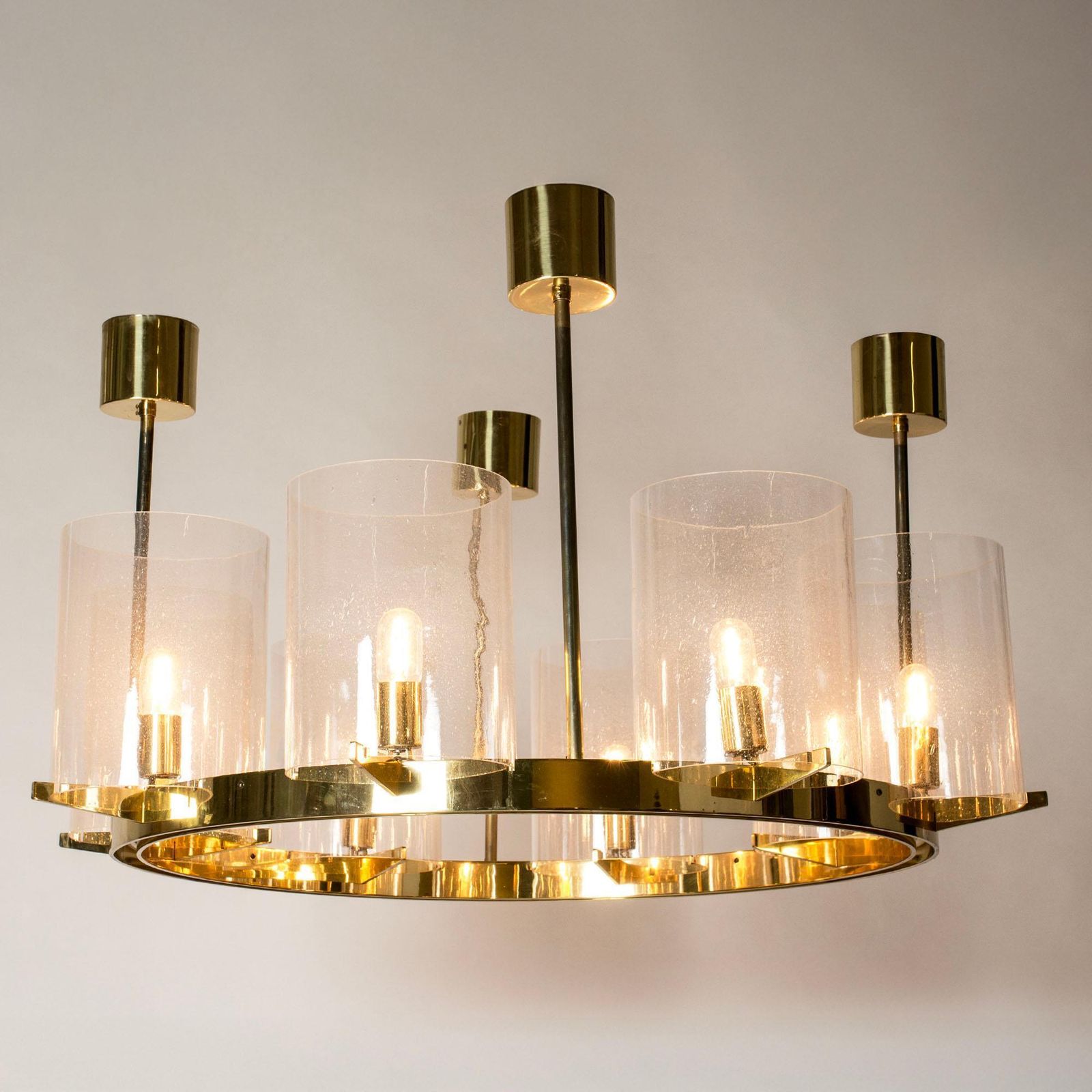 Oversized Brass & Glass Chandelier By Hans Agne Jakobsson, 1960s photo furniture