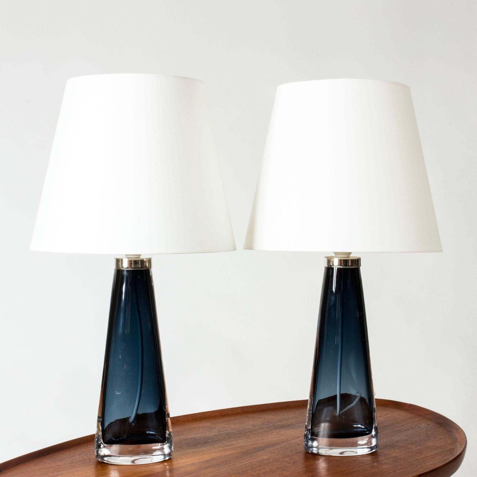 Paar glazen tafellampen van Carl Fagerlund photo for sale