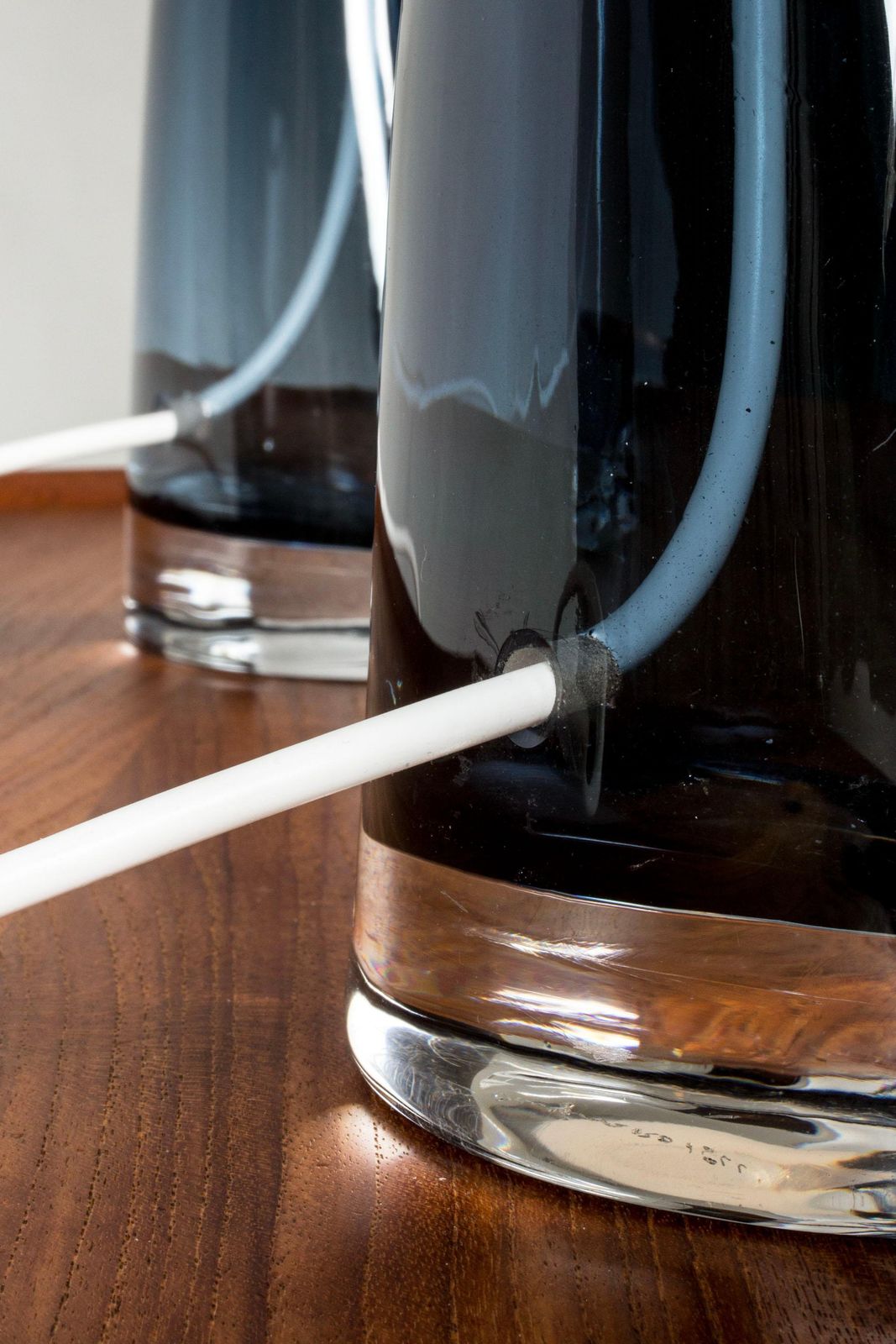Pair Of Glass Table Lamps By Carl Fagerlund photo buy