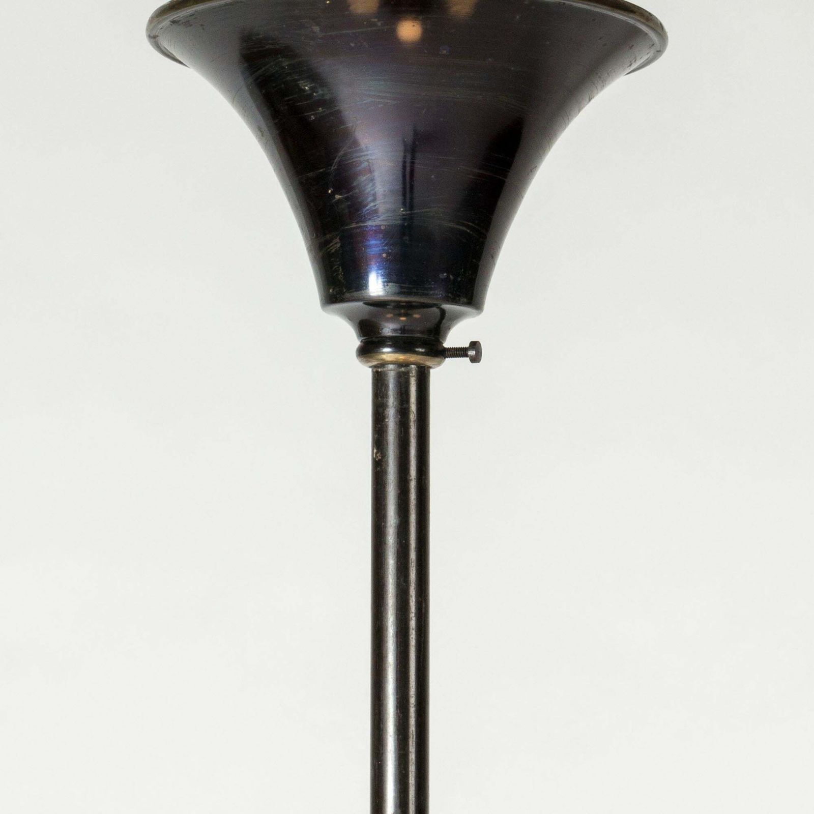 Edward Hald Plafondlamp, Perzikkleurig Glas & Metaal, Zweeds Design, jaren 1920 photo 4584.0
