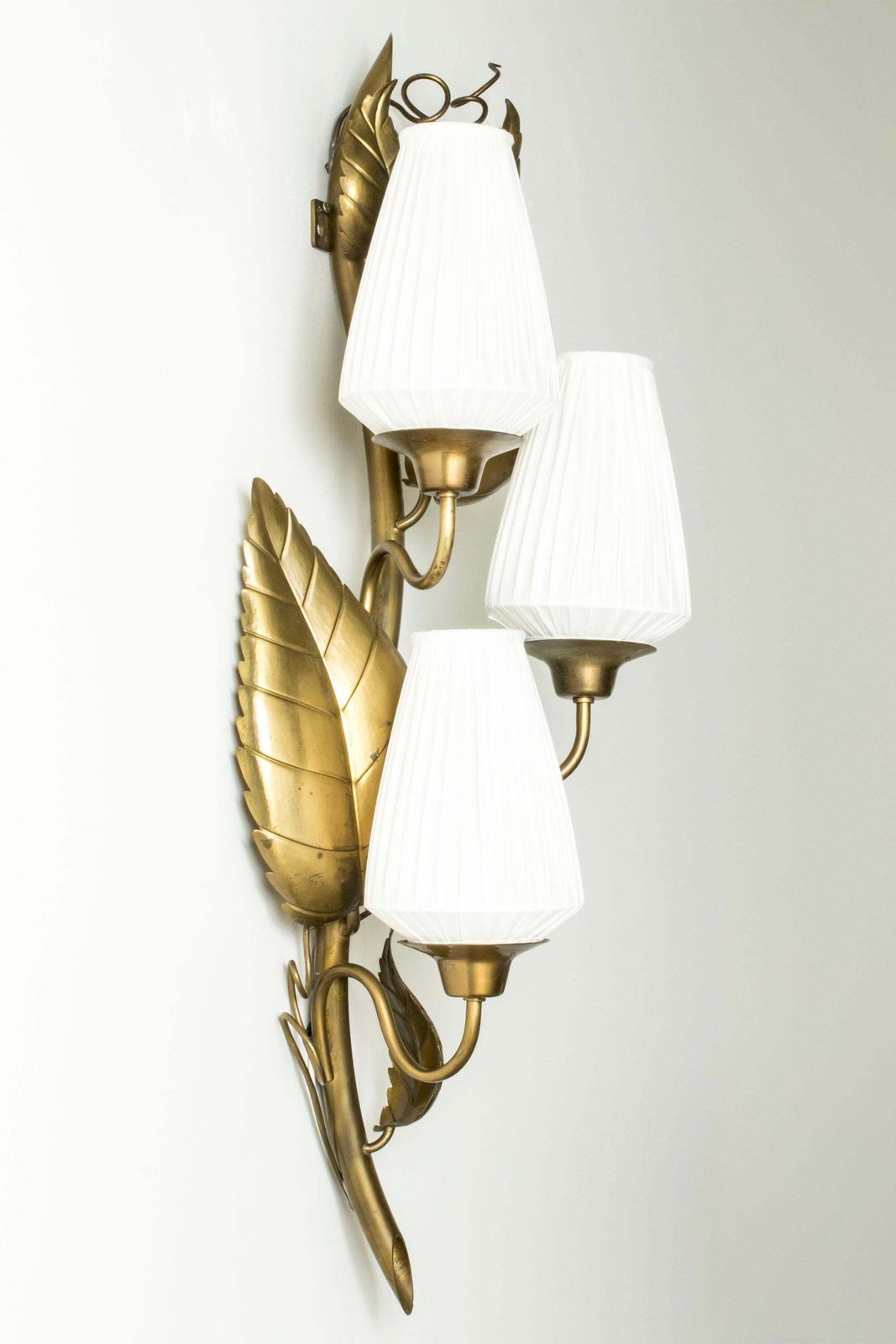 Scandinavian Modern Wall Light By Hans Bergström, Brass, 1940s photo for sale