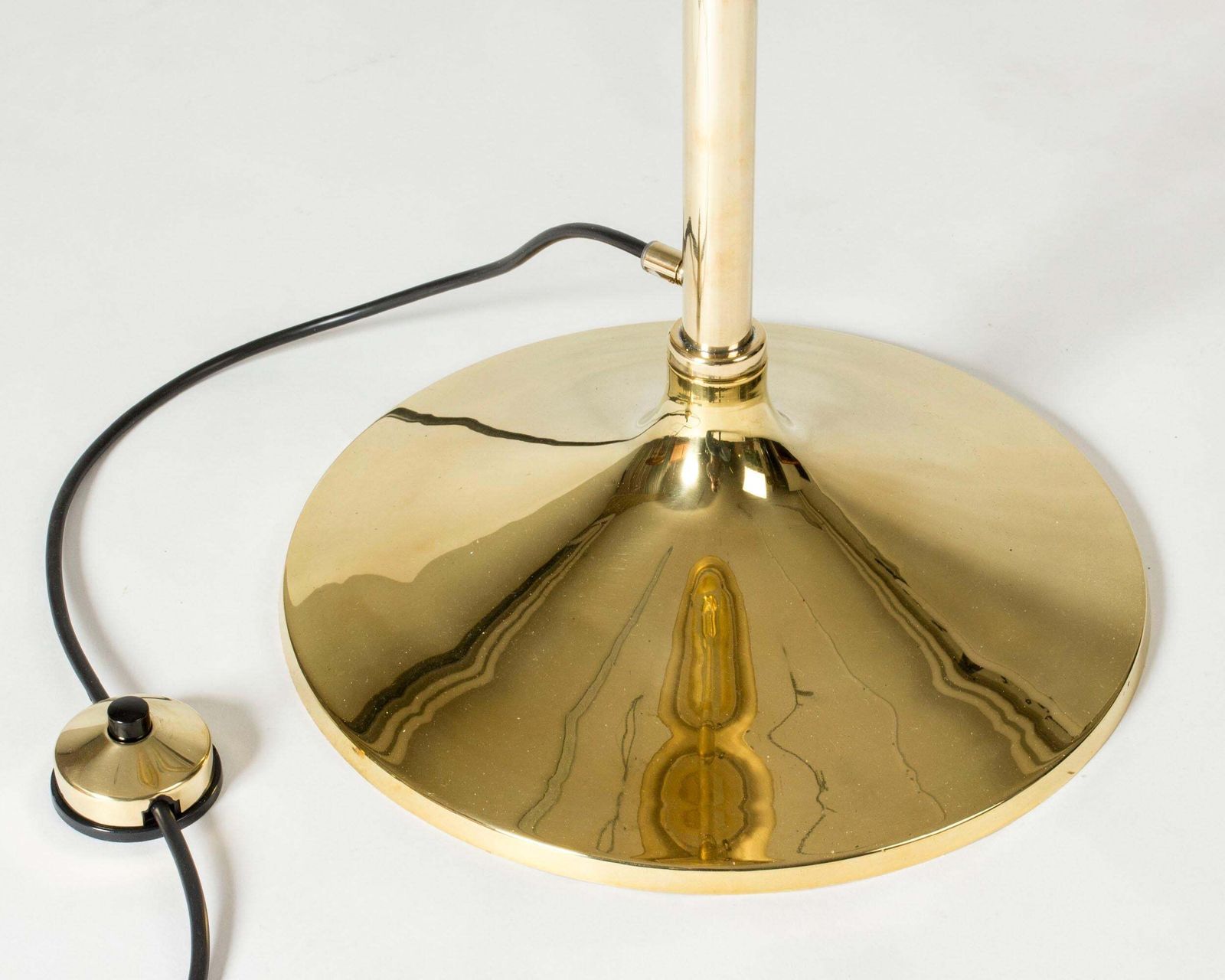 Finnish Midcentury Modern Brass Floor Lamp By Kai Ruokonen For Orno, 1970s photo buy