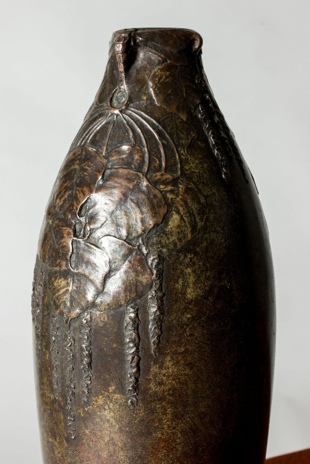 Vase Art Nouveau en bronze par Hugo Elmqvist, Suède, vers 1900 photo vinterior