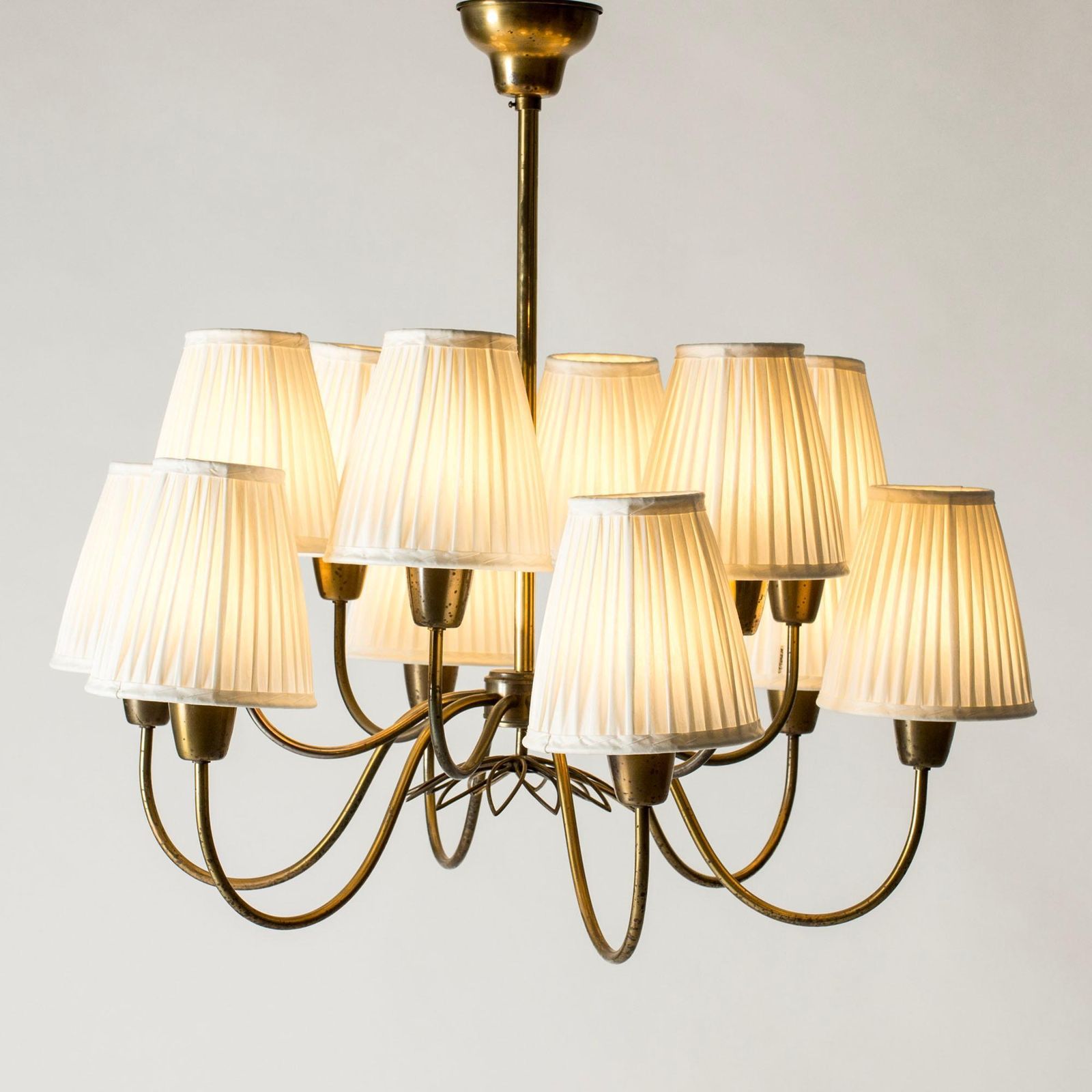 Modernistische hanglamp van Hans Bergström, Ateljé Lyktan, Zweden, jaren 1940 photo furniture