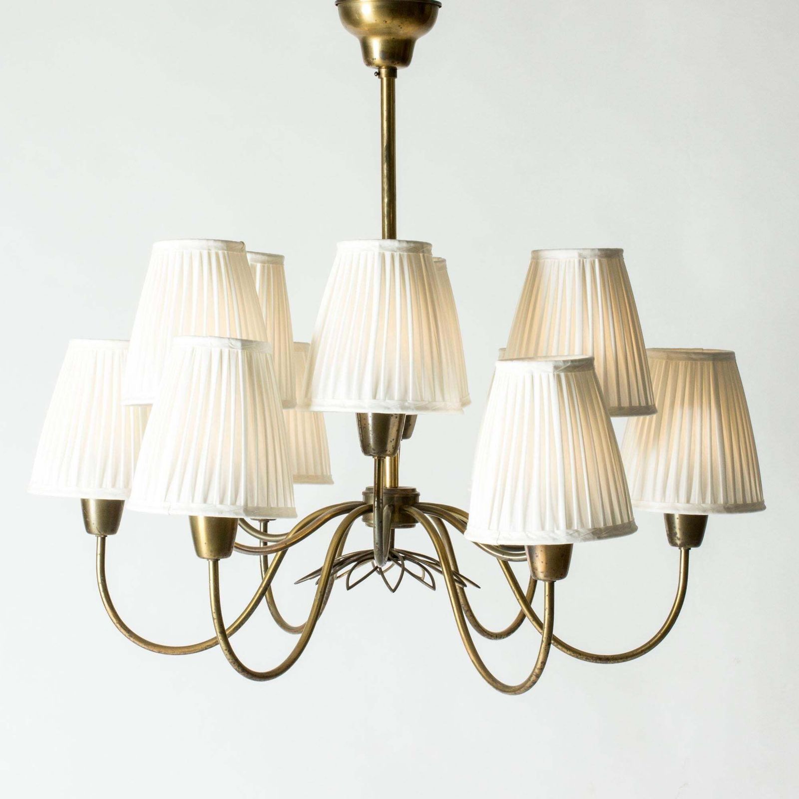 Modernistische hanglamp van Hans Bergström, Ateljé Lyktan, Zweden, jaren 1940 photo for sale