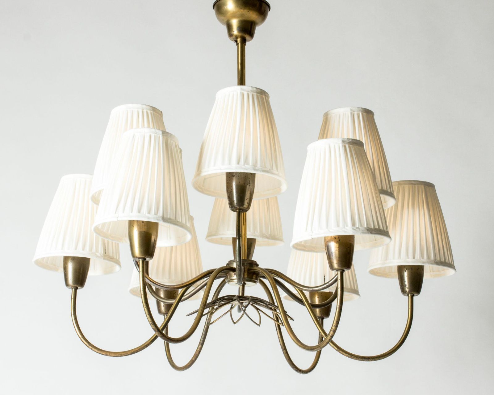 Modernistische hanglamp van Hans Bergström, Ateljé Lyktan, Zweden, jaren 1940 photo Verlichting