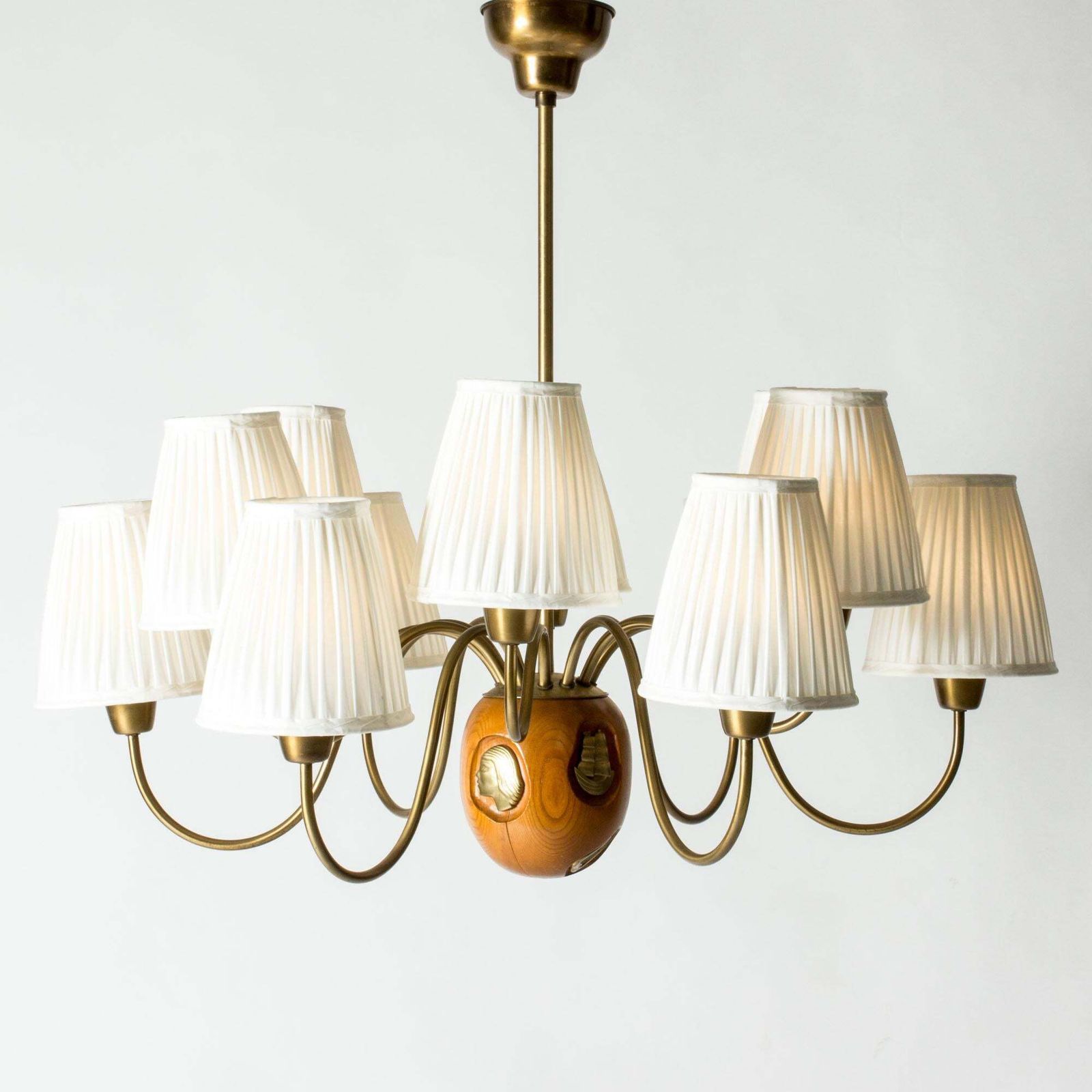 Modernistische hanglamp van Hans Bergström, Ateljé Lyktan, Zweden, jaren 1940 photo furniture