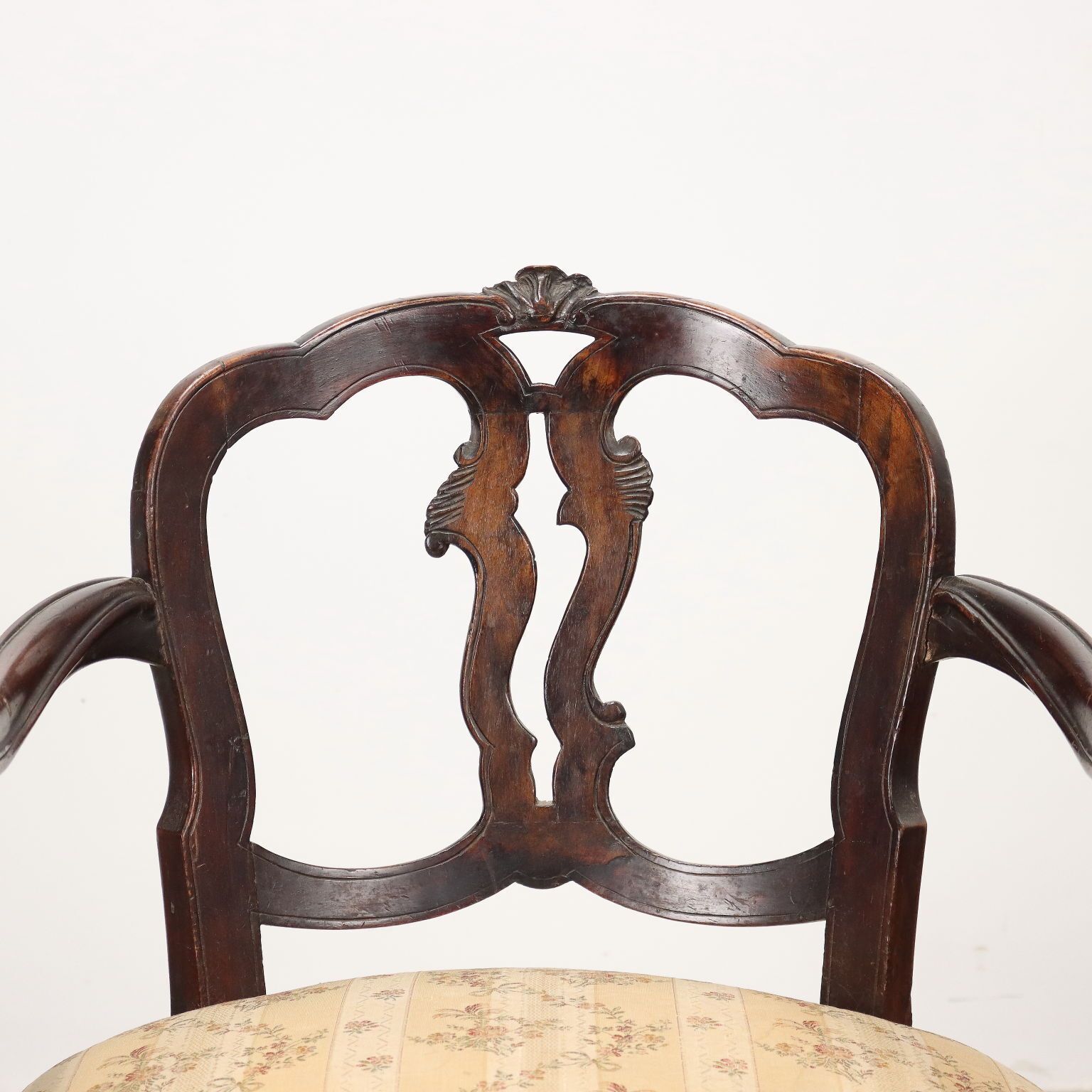 Fauteuil Barokstijl Walnoot Italië XX Eeuw photo Meubels