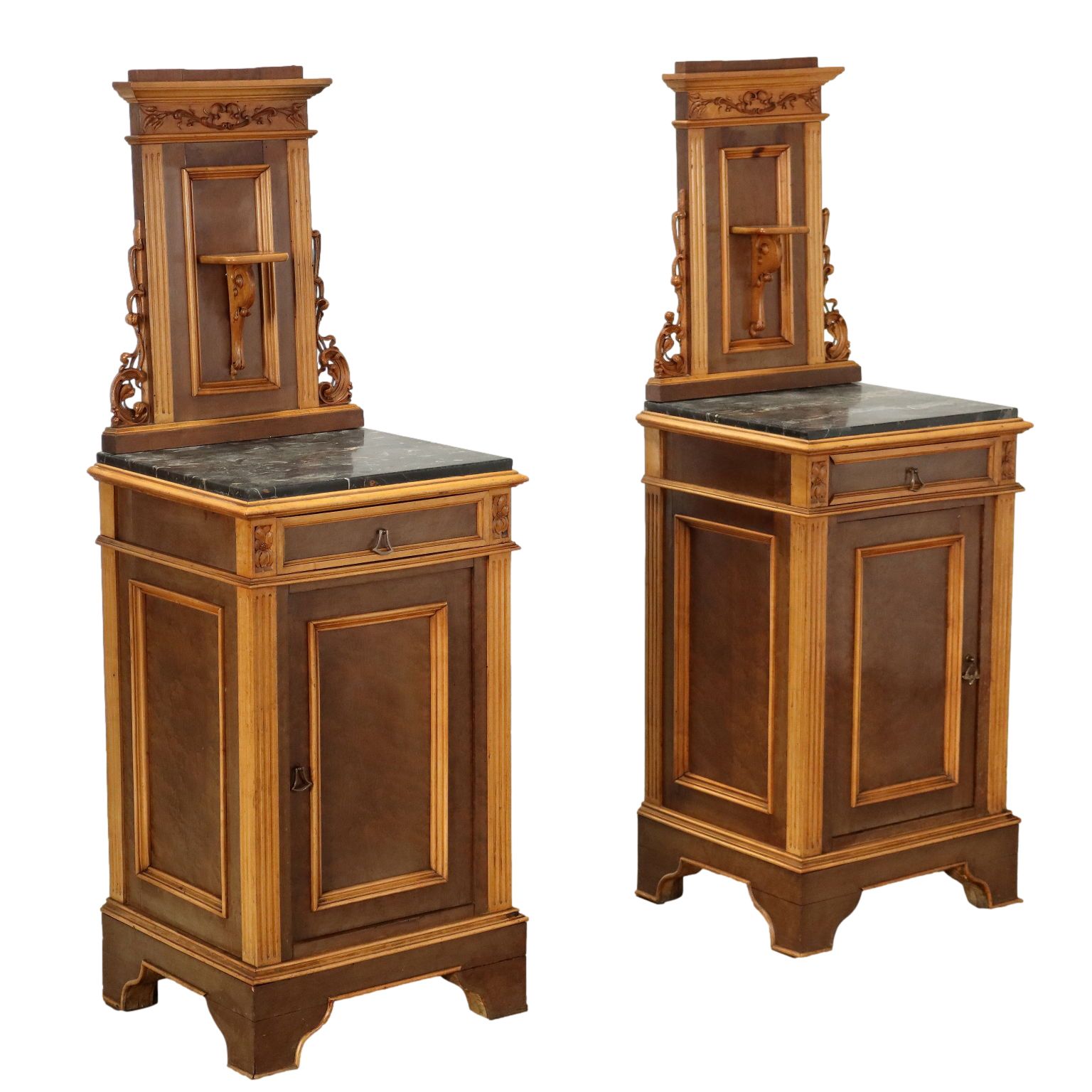 Nachtkastjes Art Nouveau Italië 19e eeuw