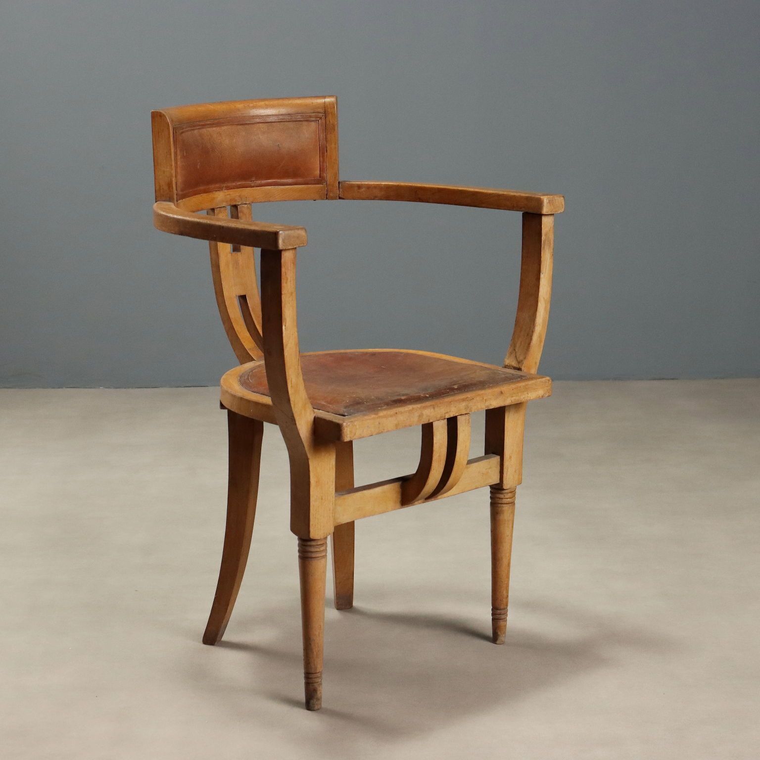 Art Nouveau Oak Armchair