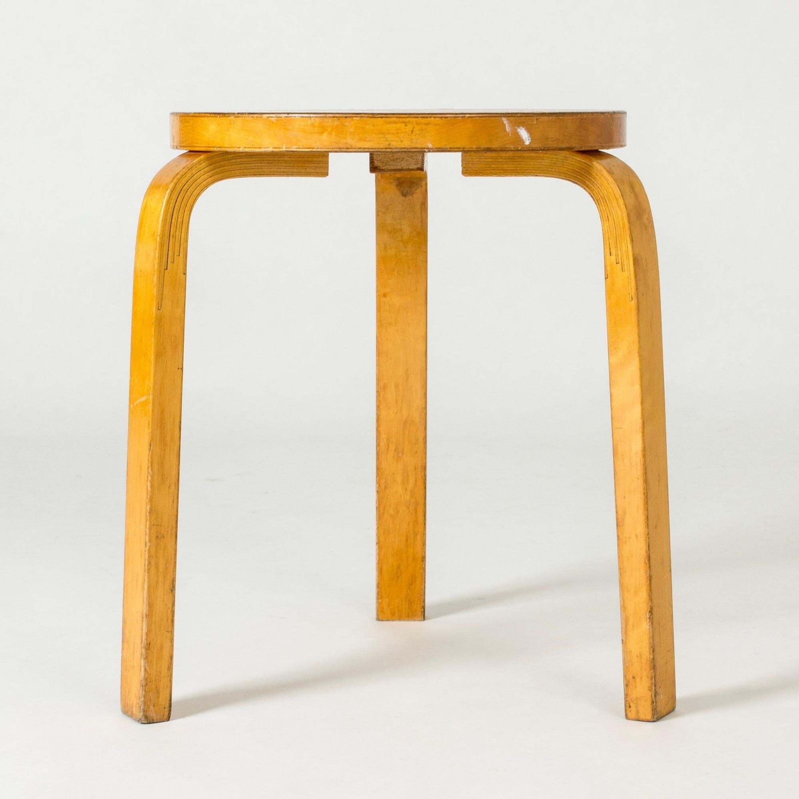 Midcentury Modern Stools By Alvar Aalto, Sweden, 1940s photo vintage