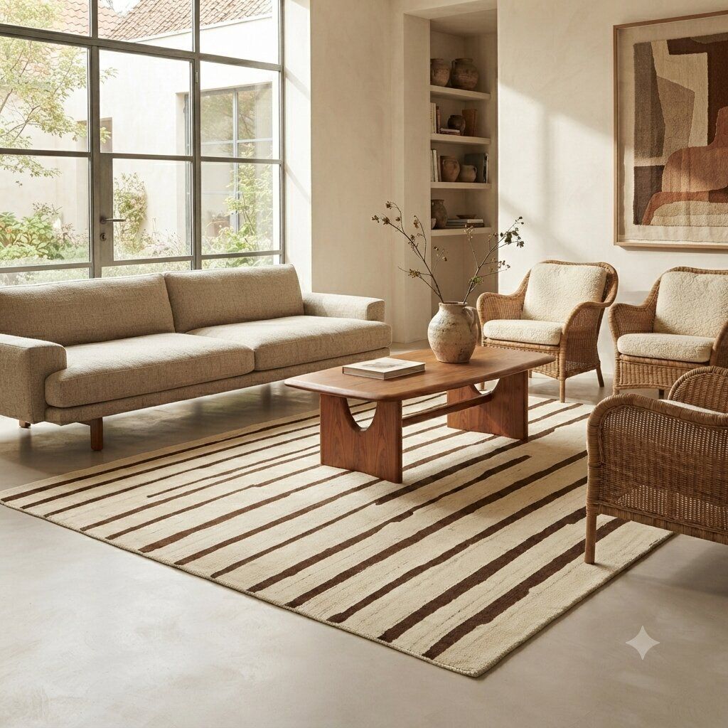 Aziatisch tapijt, wol, zware knoop, handgemaakt, 108 x 100 in photo furniture
