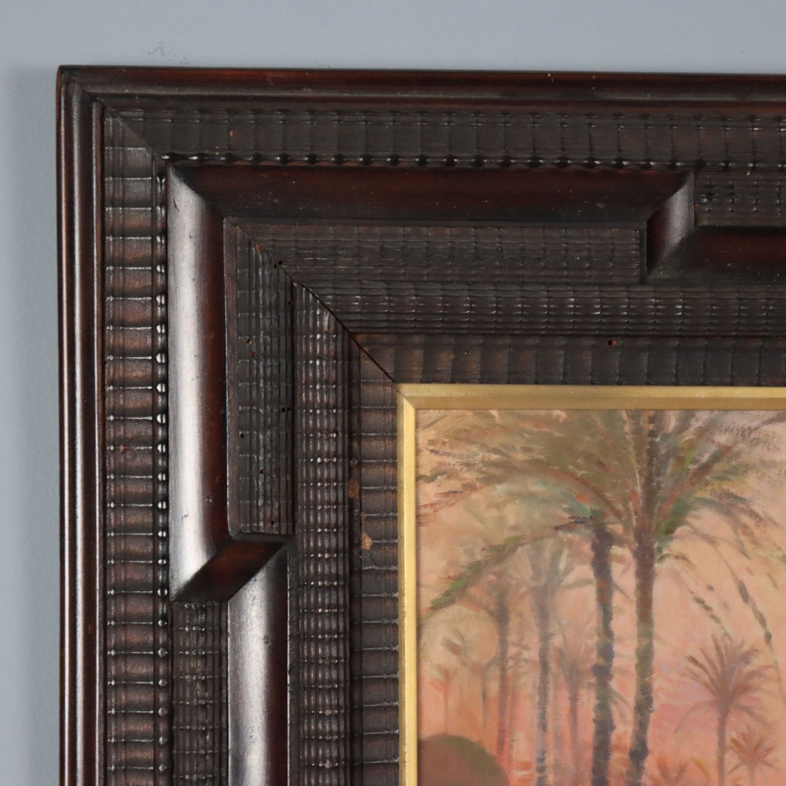 photo furniture Peinture, paysage exotique avec pyramides et personnages