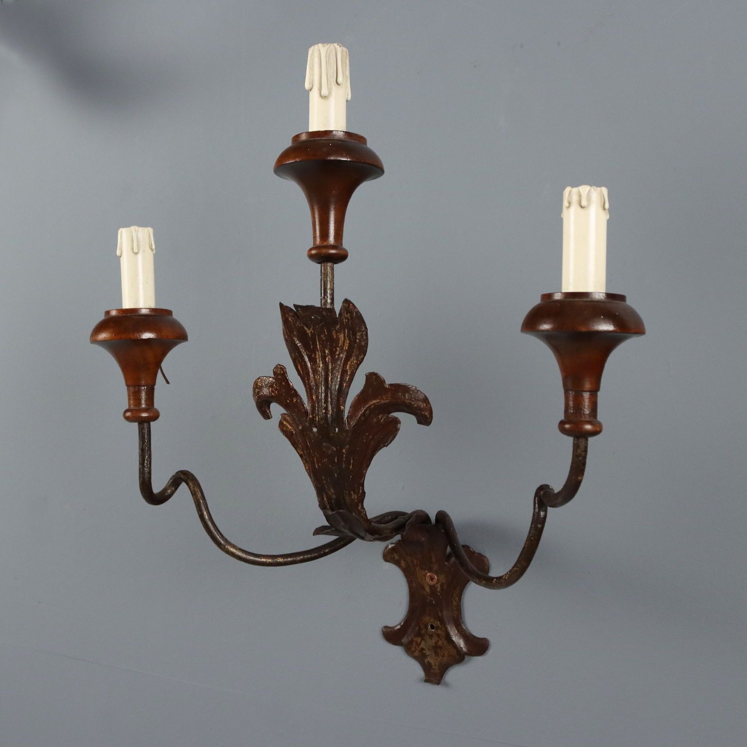 Antique Wall Lamps Iron Metal Italy XIX Century photo buy