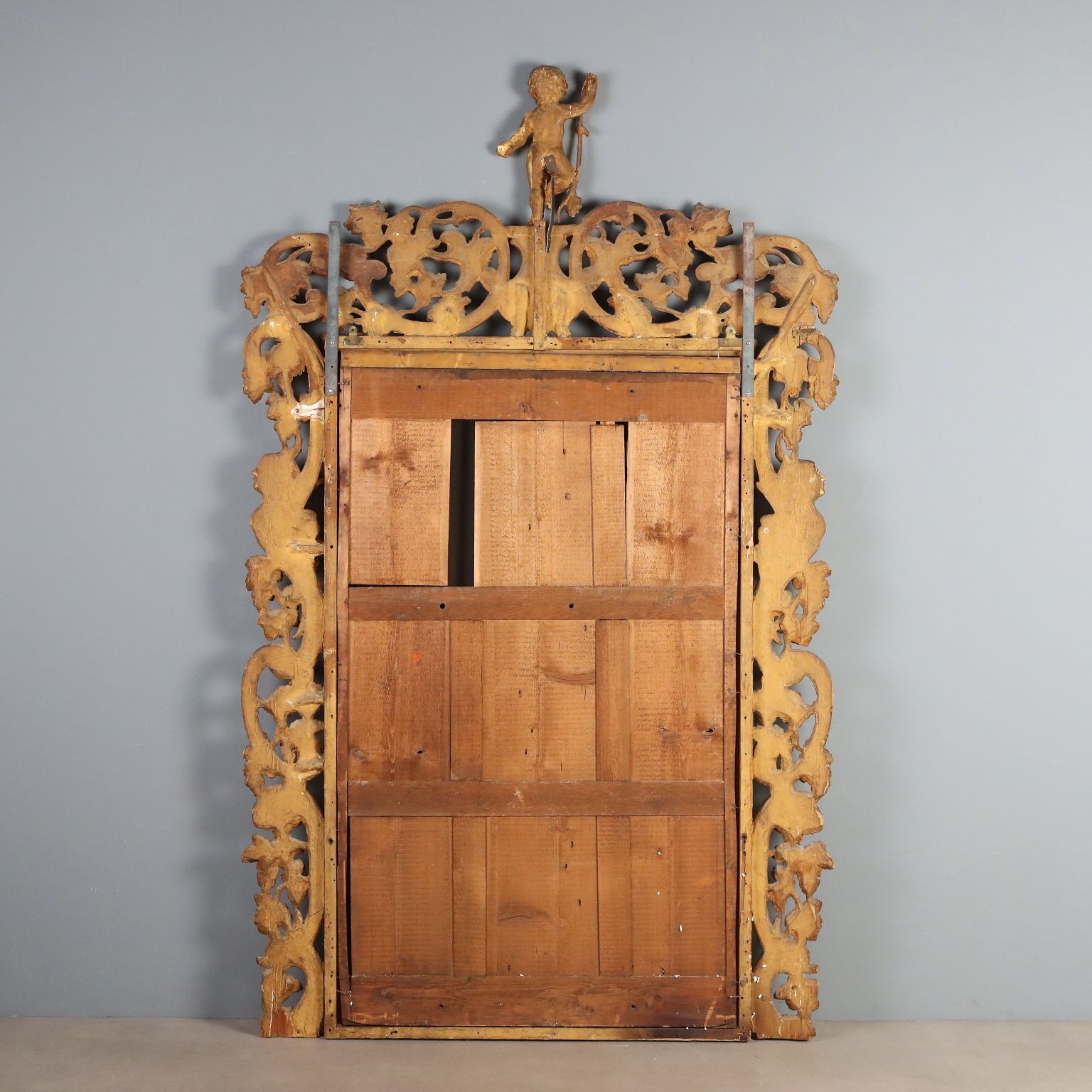 photo vinterior Miroir baroque en bois sculpté doré, Italie, XIXe siècle