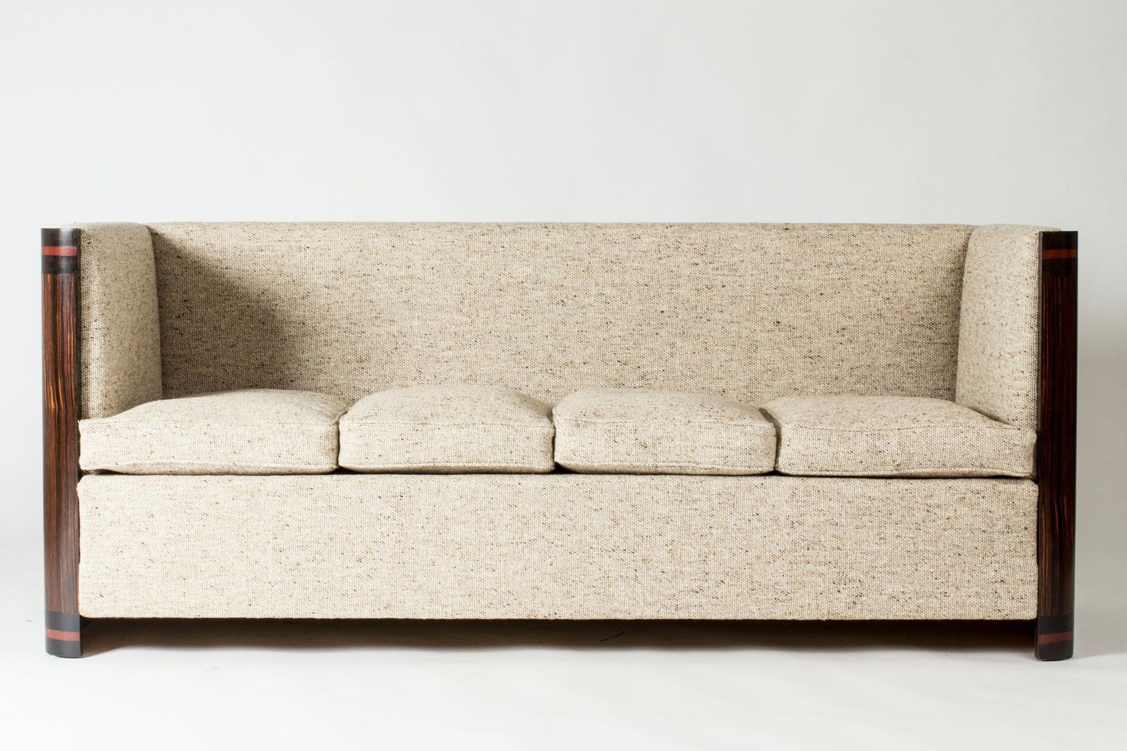 Swedish Modern sofa, rozenhoutframe, wollen bekleding, jaren 1930 photo furniture