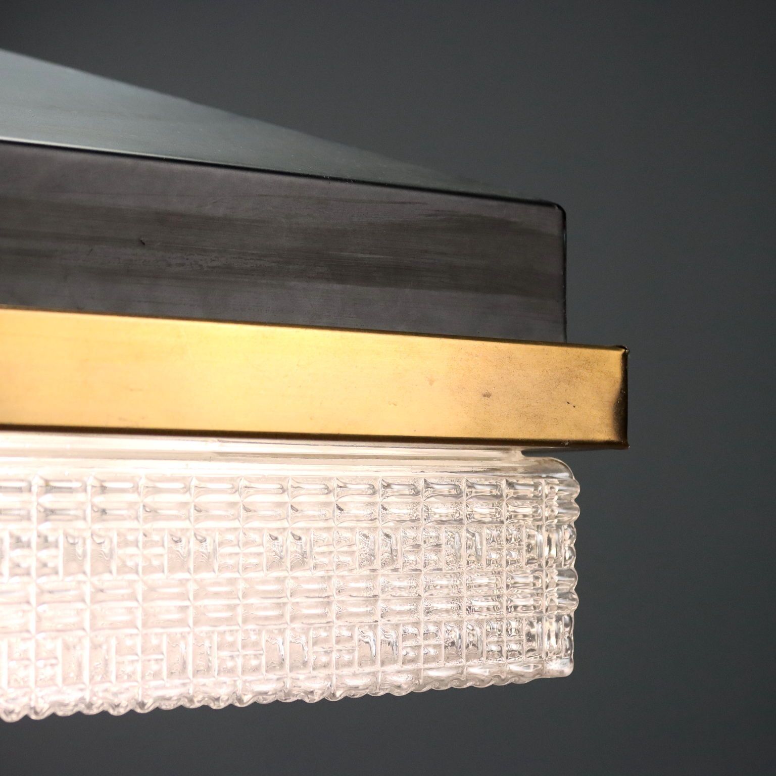 Vintage Ceiling Lamp Enamelled Metal Design Italy 1950s photo 600.0