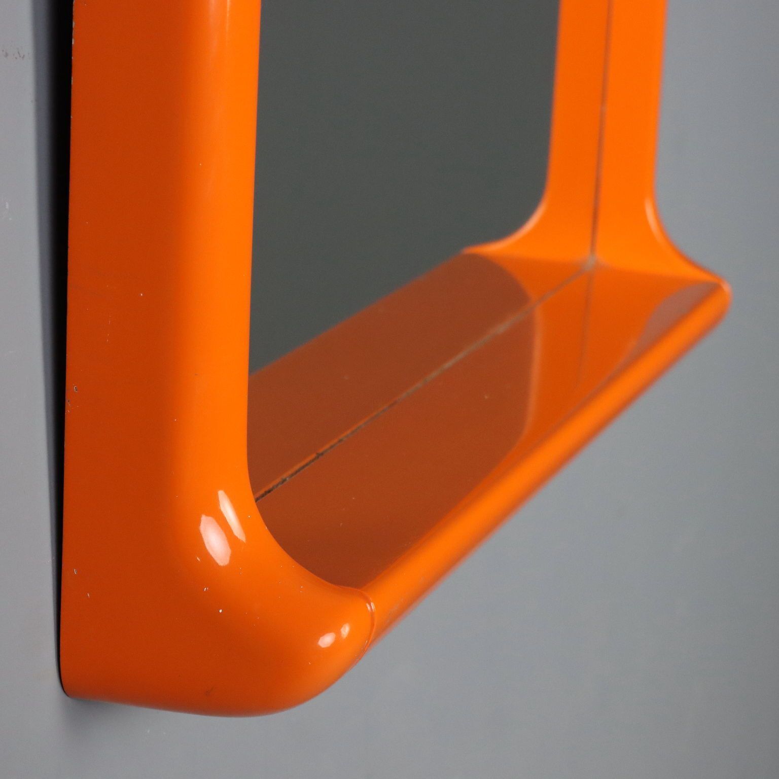 photo for sale Vintage Mirror Aluminium Plastic 4 Lights Design Italy 1970s