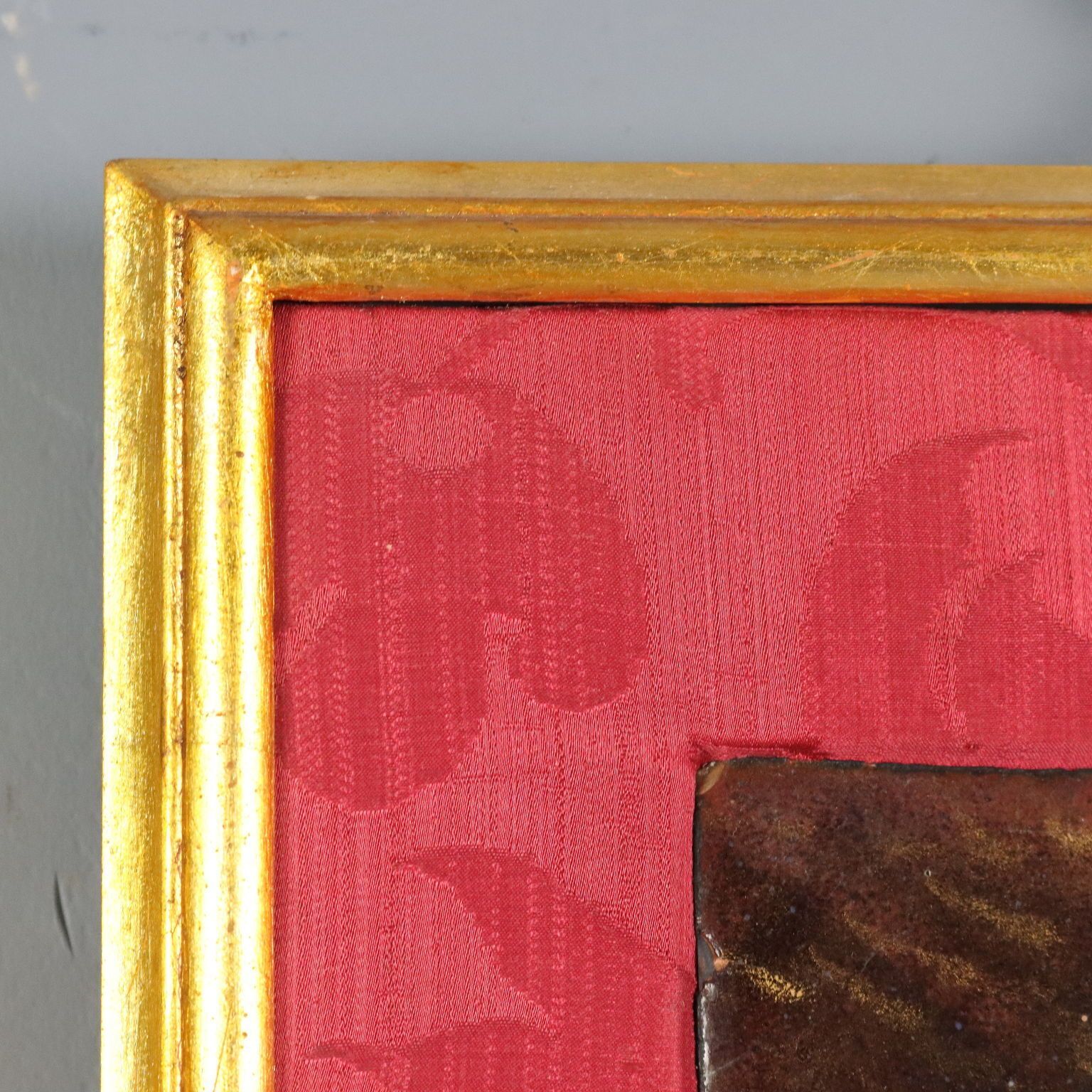 Antique Panel Limoges Enamels On Copper Religious XVII Century photo vintage