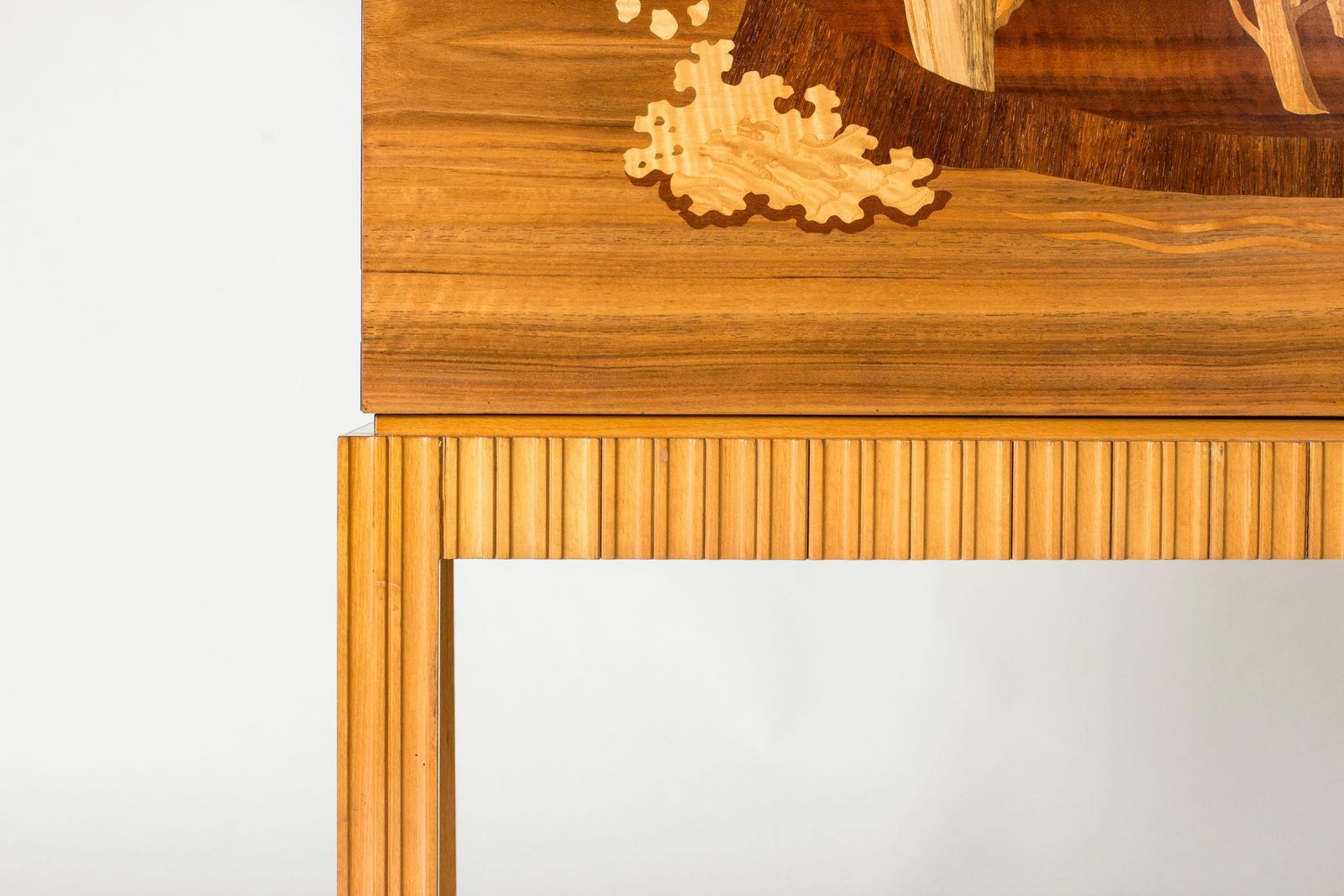 Mid-Century Modern Cabinet van Erik Matsson, Mjölby Intarsia, Zweden, jaren 1940 photo for sale