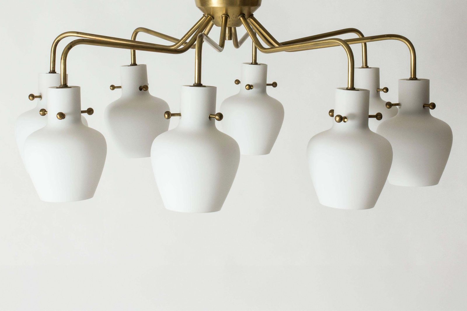 Flush Mount Chandelier By Hans Bergström, Ateljé Lyktan, Sweden, 1950s photo 9818.0
