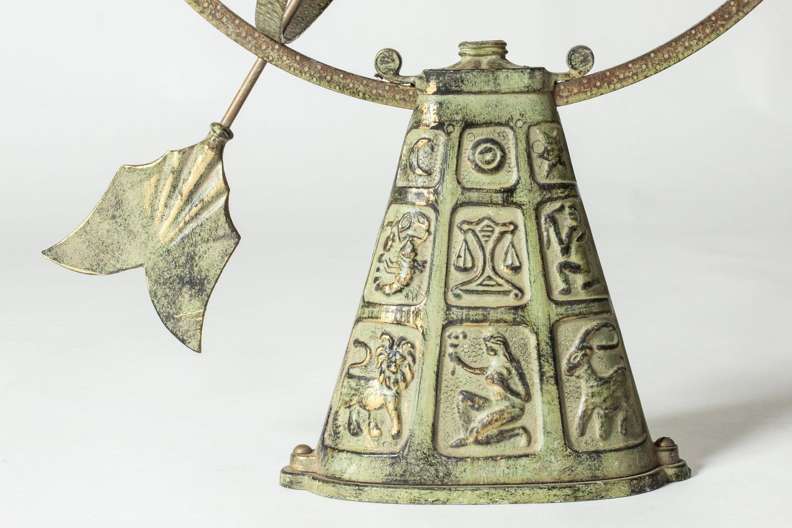 Scandinavian Modern Bronze Sundial By Gunnar Nylund, 1940s photo 5891.0