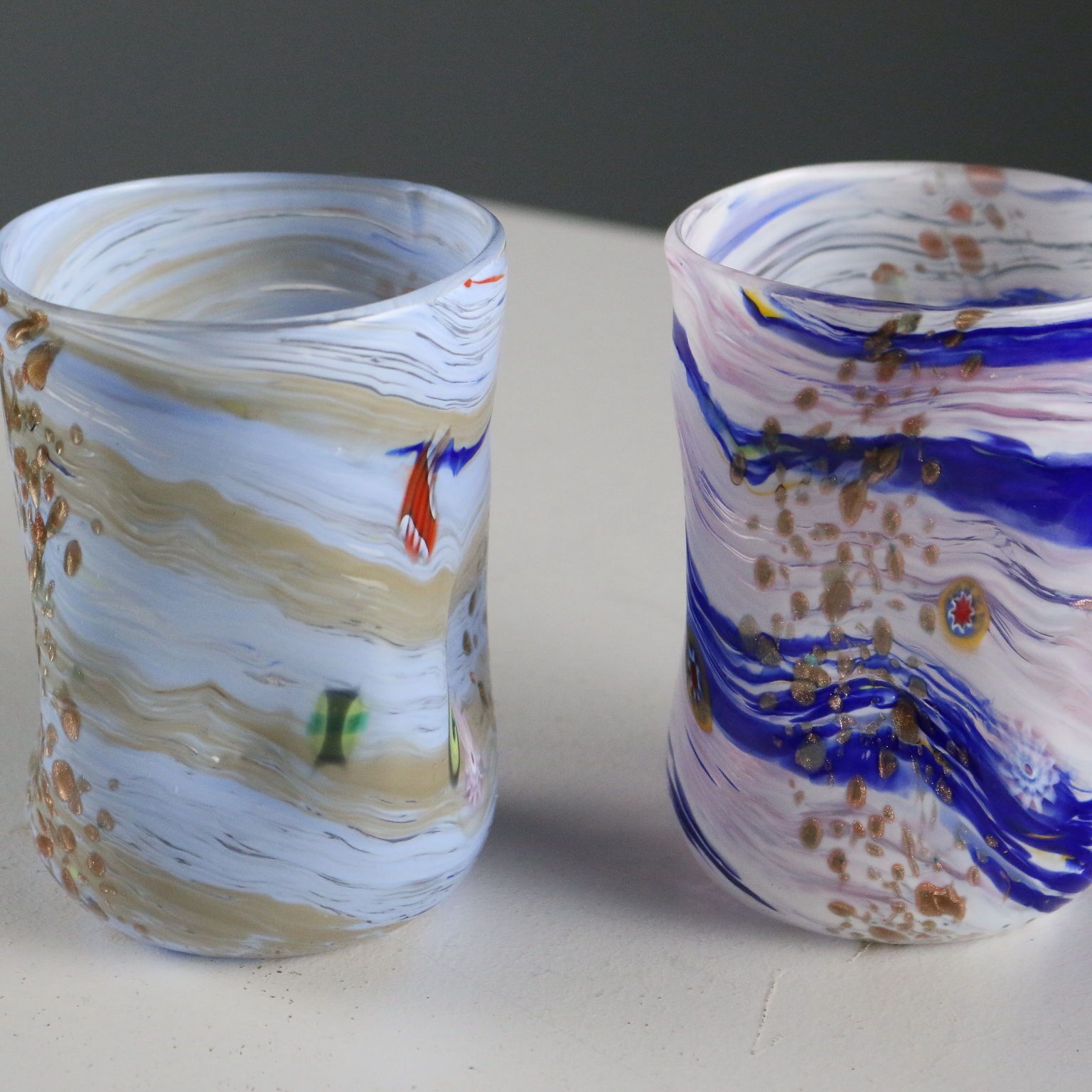 Paar glazen, C. Colizza, Murano photo Woonaccessoires