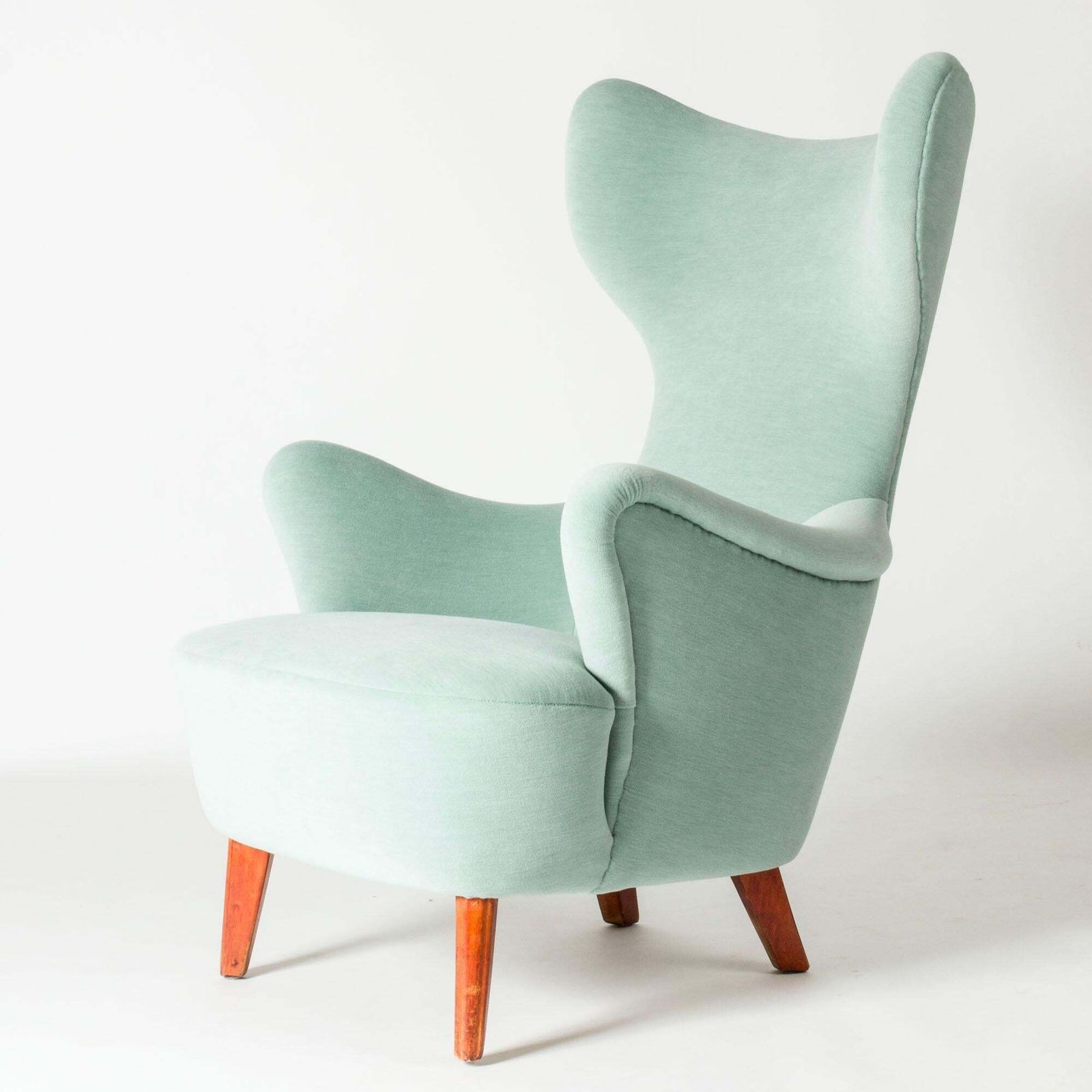 Fauteuil lounge mid-century modern, Suède, années 1940