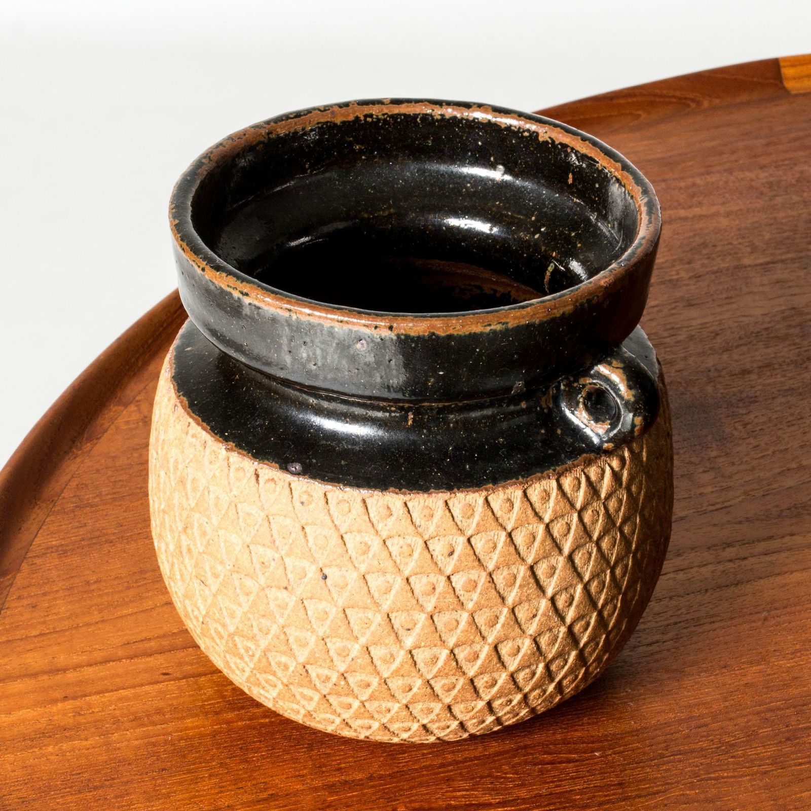 Scandinavian Modern Stoneware Vase By Stig Lindberg, Gustavsberg, Sweden, 1960s photo Home Decor